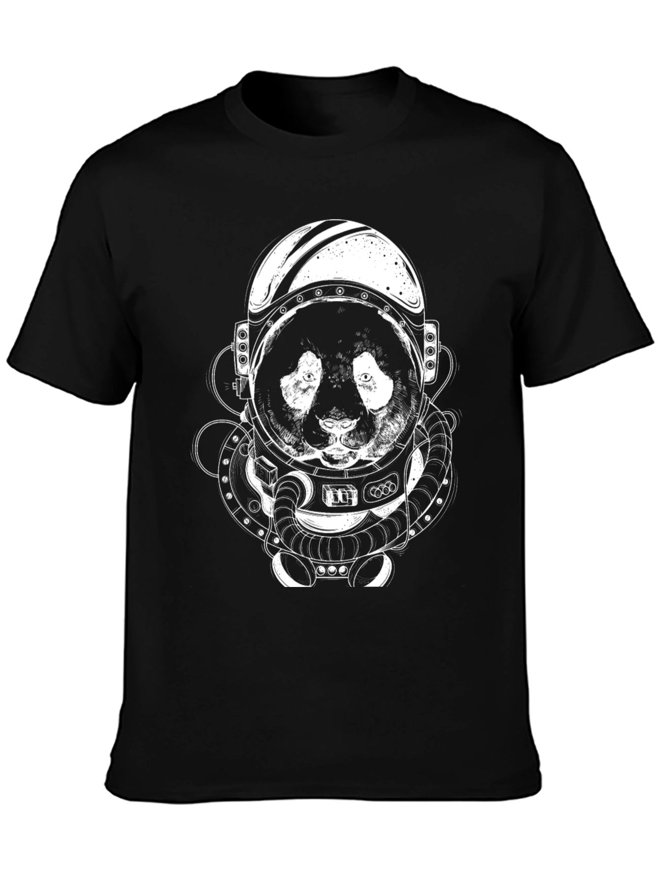 Astronaut Panda T-Shirt - Black