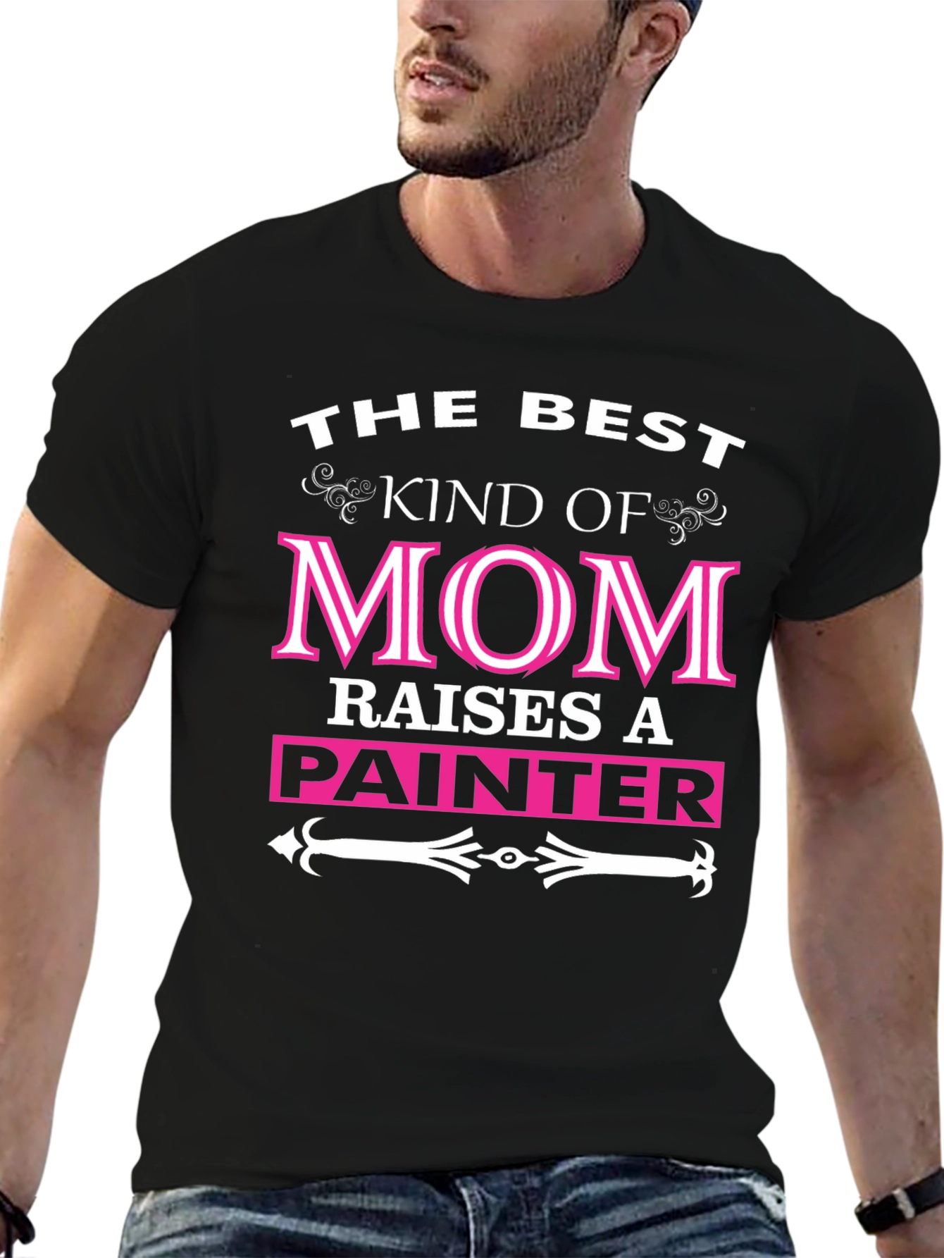Best Mom Raises A Painter Graphic Tee Shirt