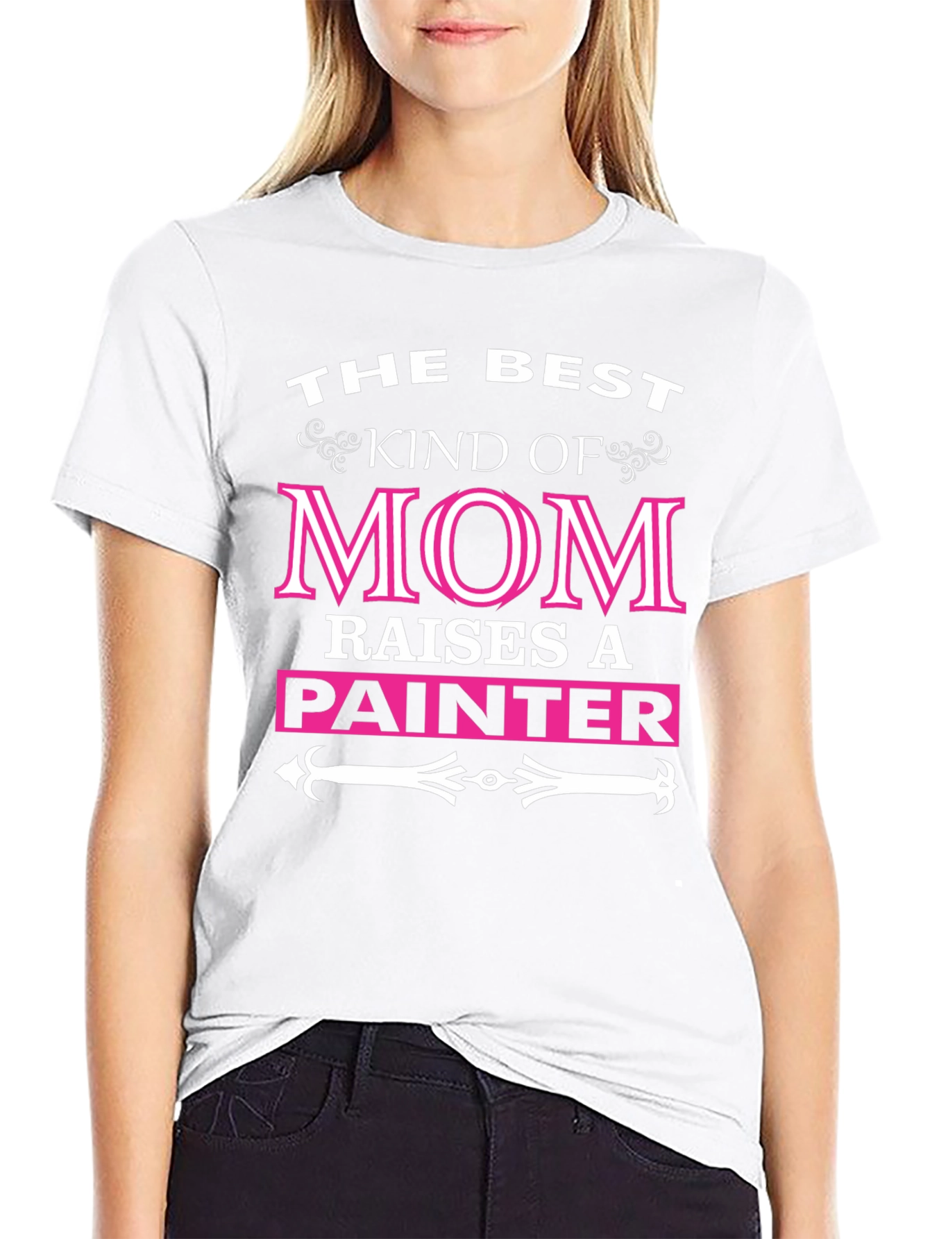 Best Mom Raises A Painter Graphic Tee Shirt