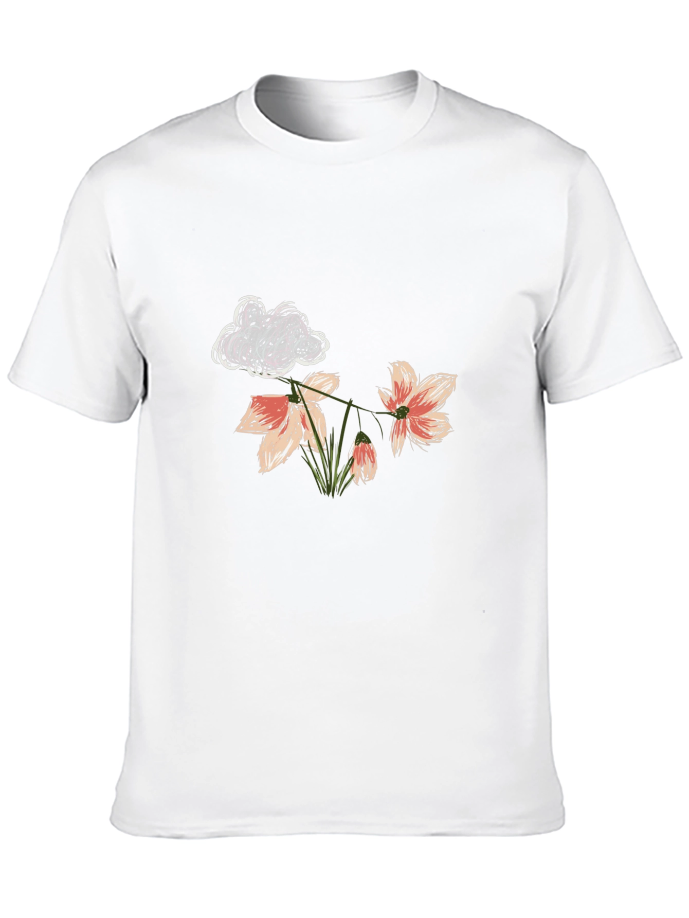 Floral Cloud T-Shirt - Stylish Graphic Tee