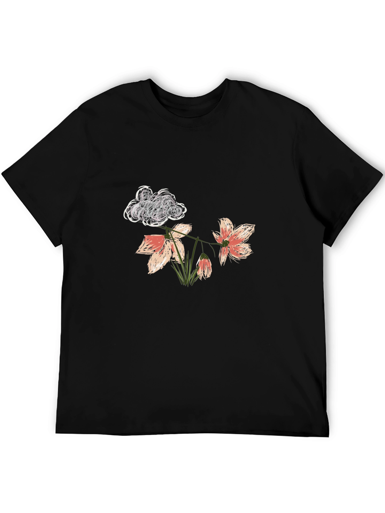 Floral Cloud T-Shirt - Stylish Graphic Tee