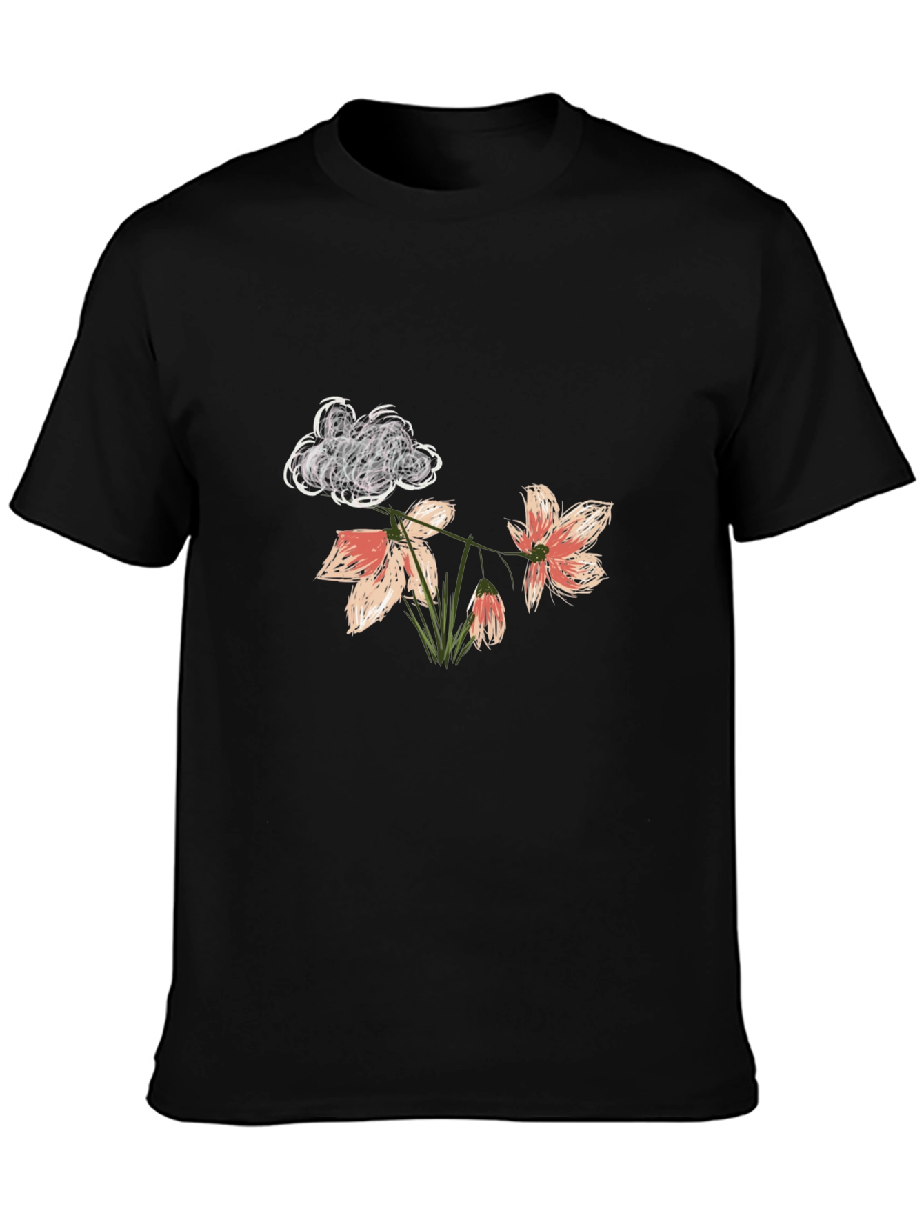 Floral Cloud T-Shirt - Stylish Graphic Tee