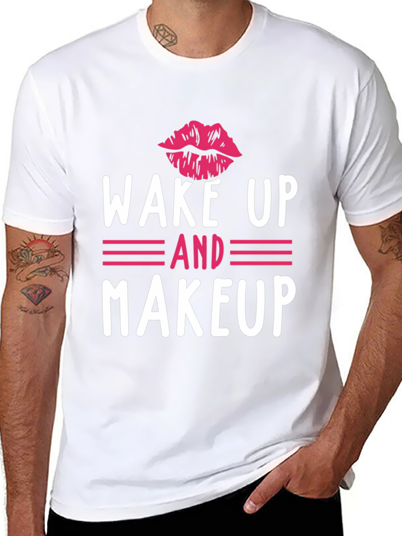 Wake Up and Makeup Graphic Tee - Unisex