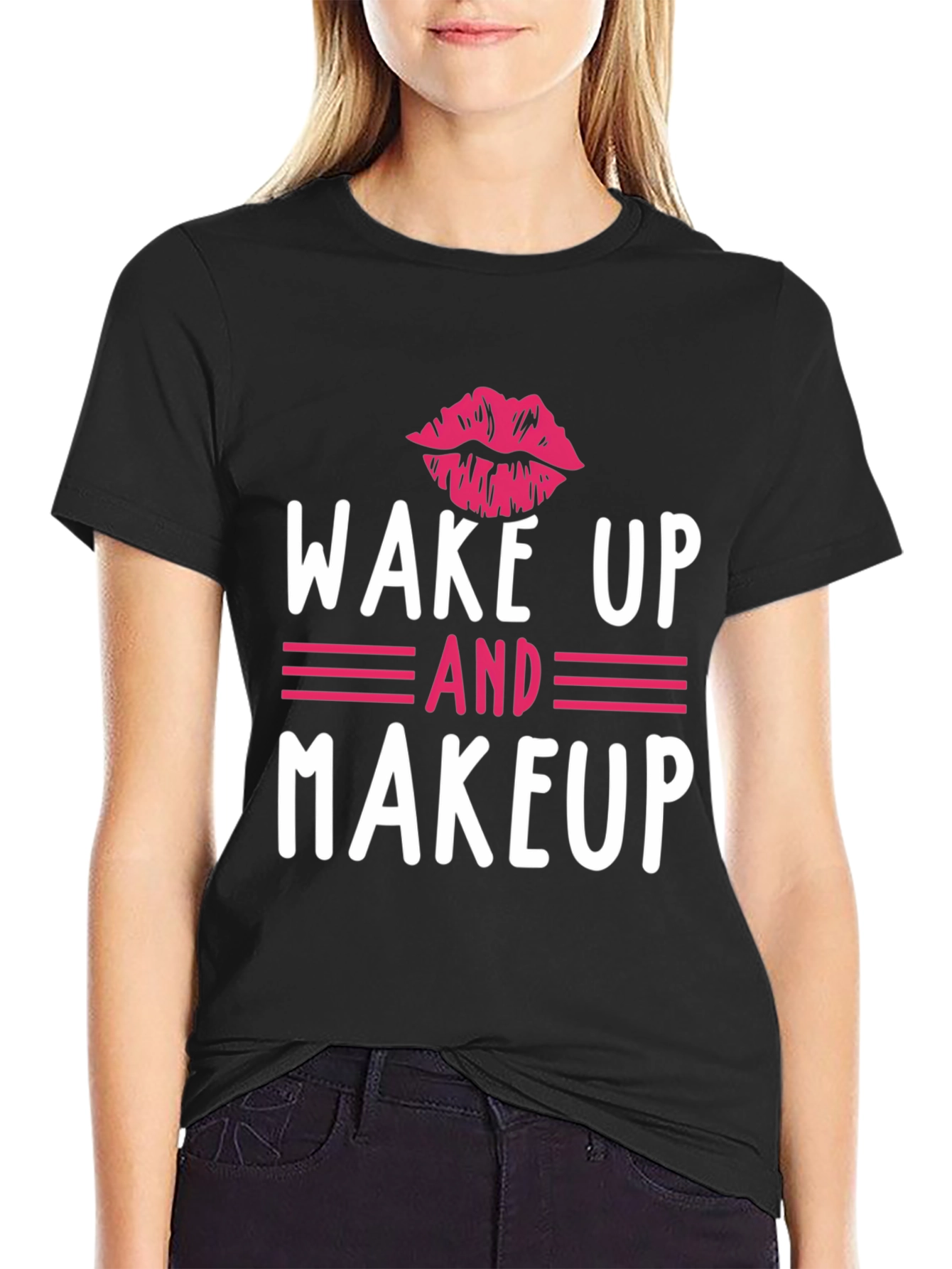 Wake Up and Makeup Graphic Tee - Unisex