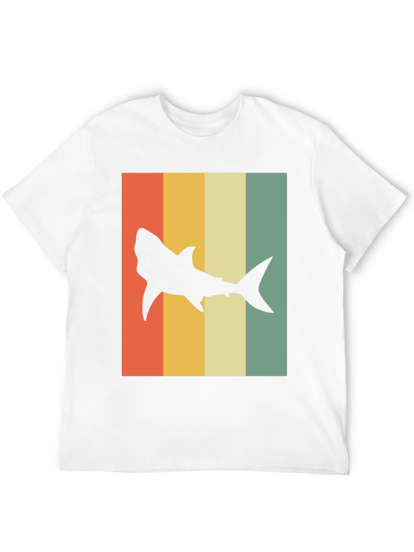Retro Shark T-Shirt - Mens Black Tee