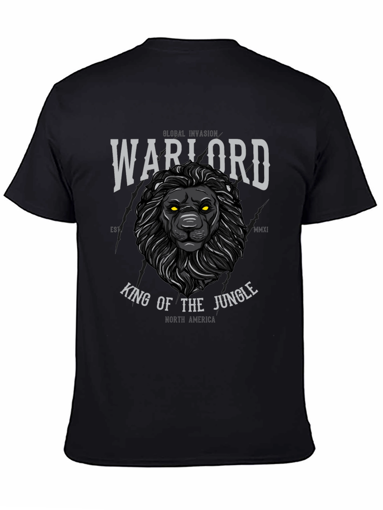Warlord Lion Graphic Print T-Shirt