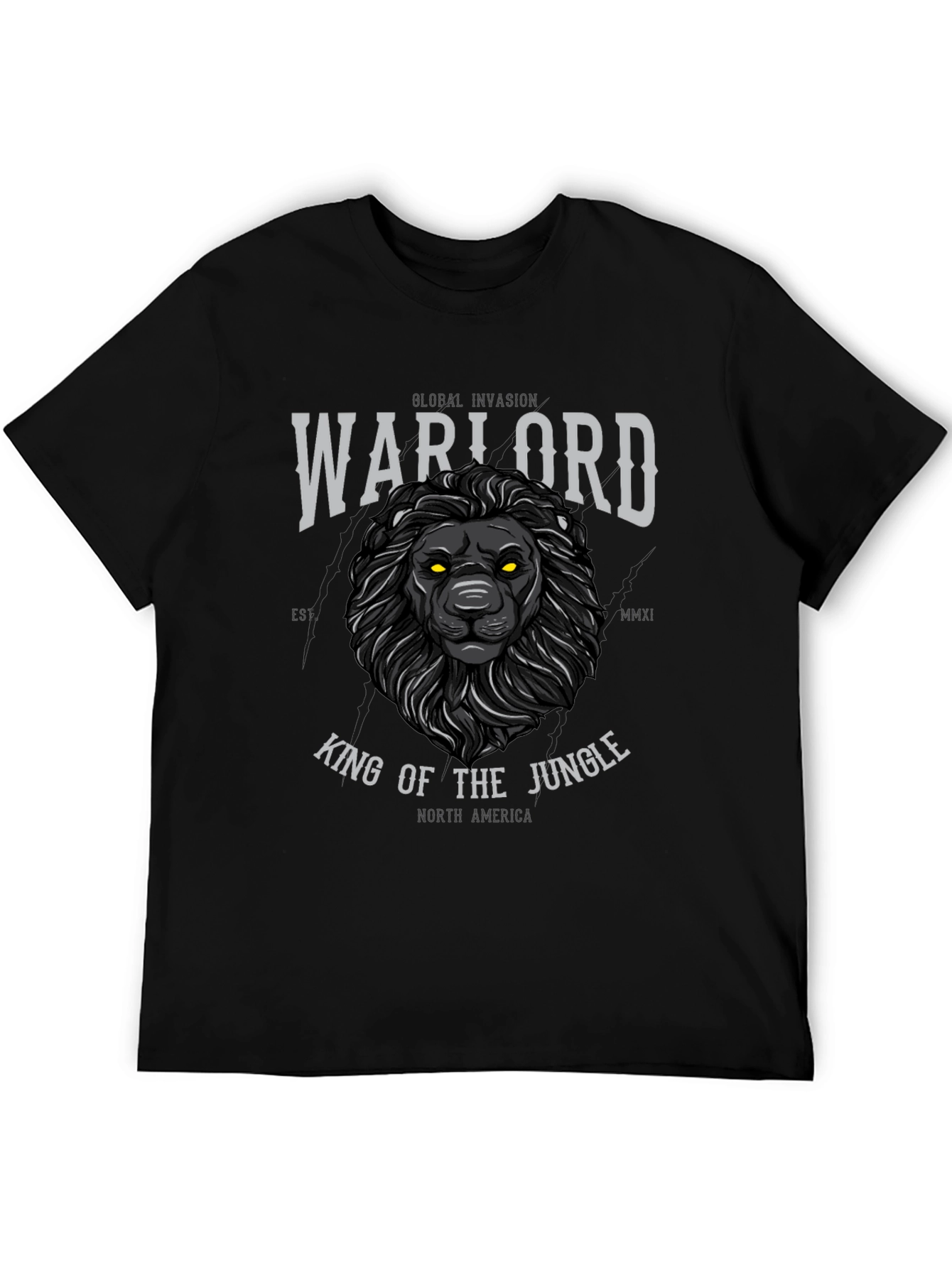 Warlord Lion Graphic Print T-Shirt