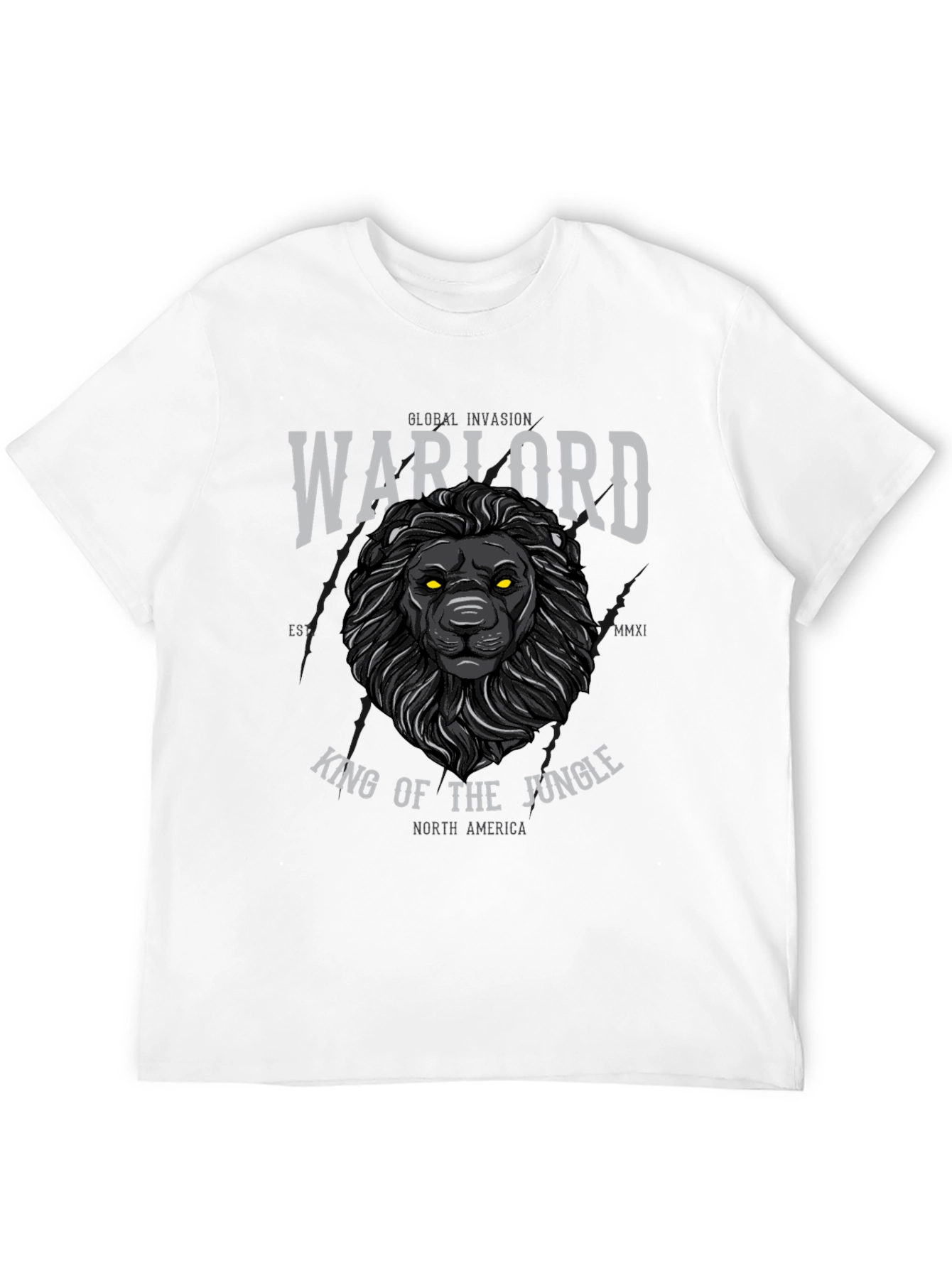 Warlord Lion Graphic Print T-Shirt