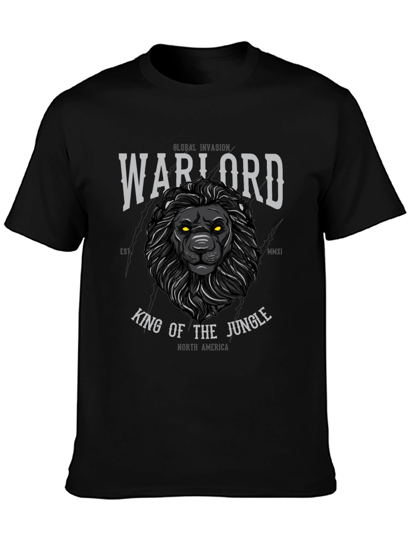 Warlord Lion Graphic Print T-Shirt