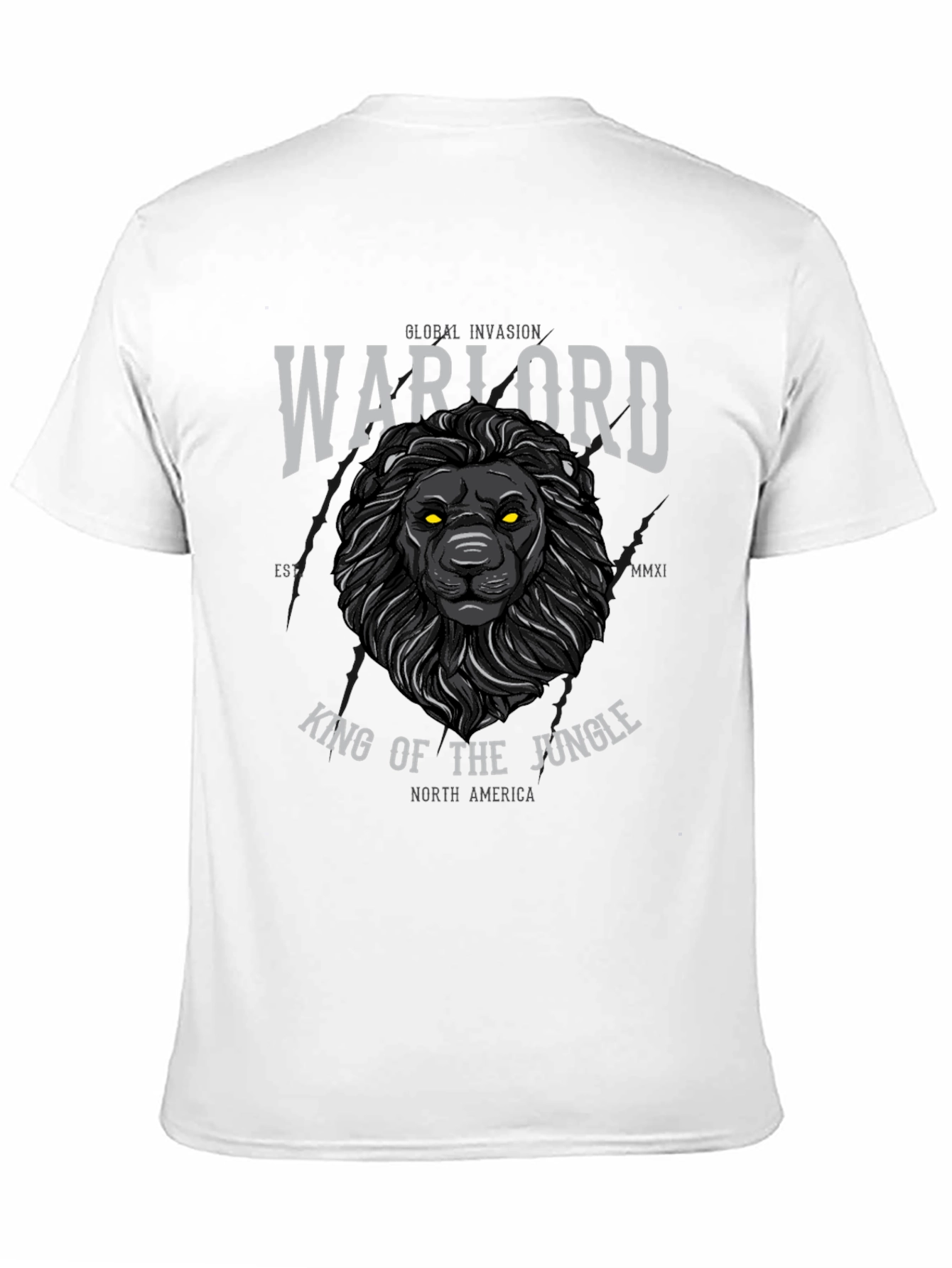 Warlord Lion Graphic Print T-Shirt