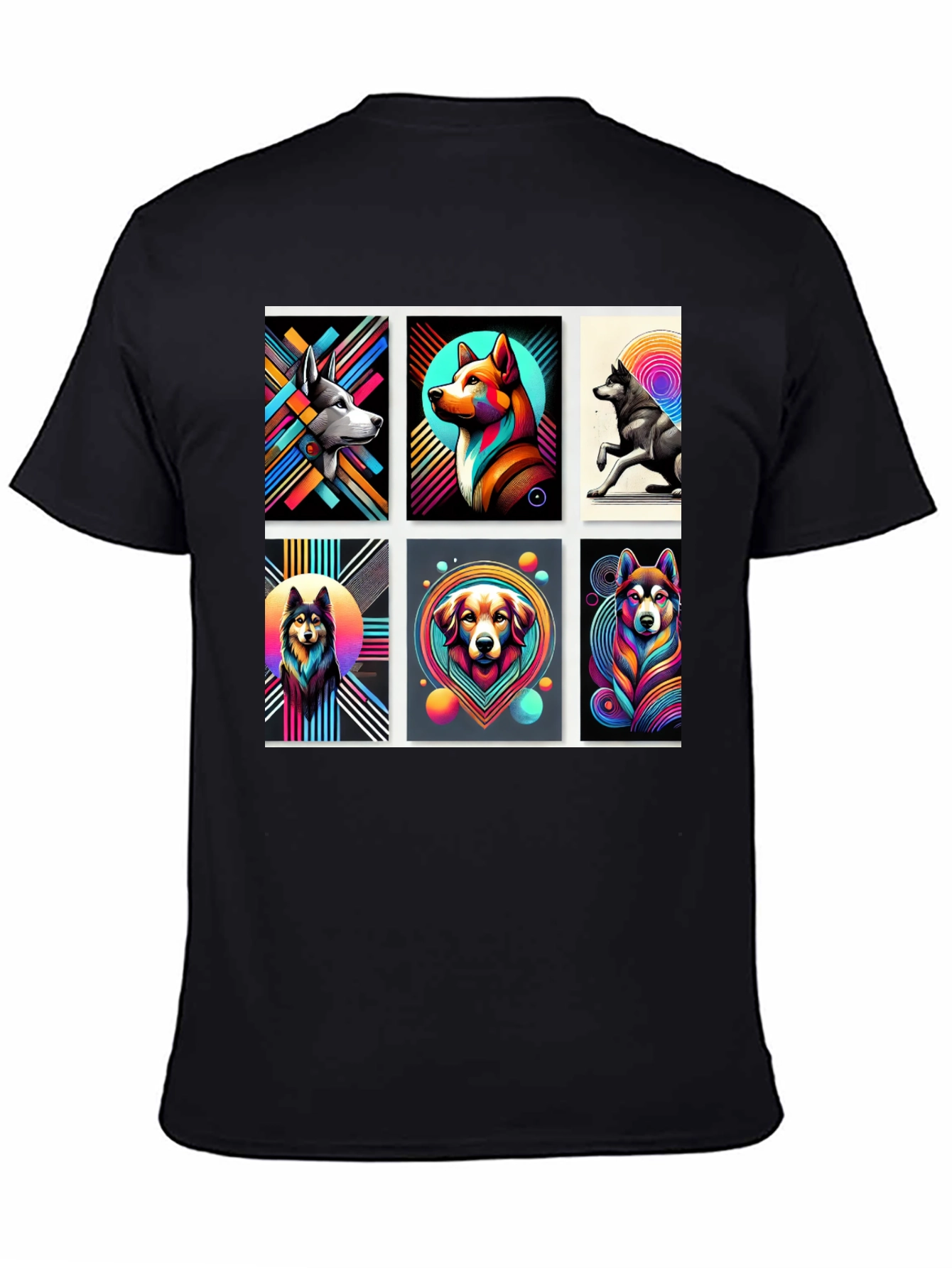Colorful Dogs Graphic Tee