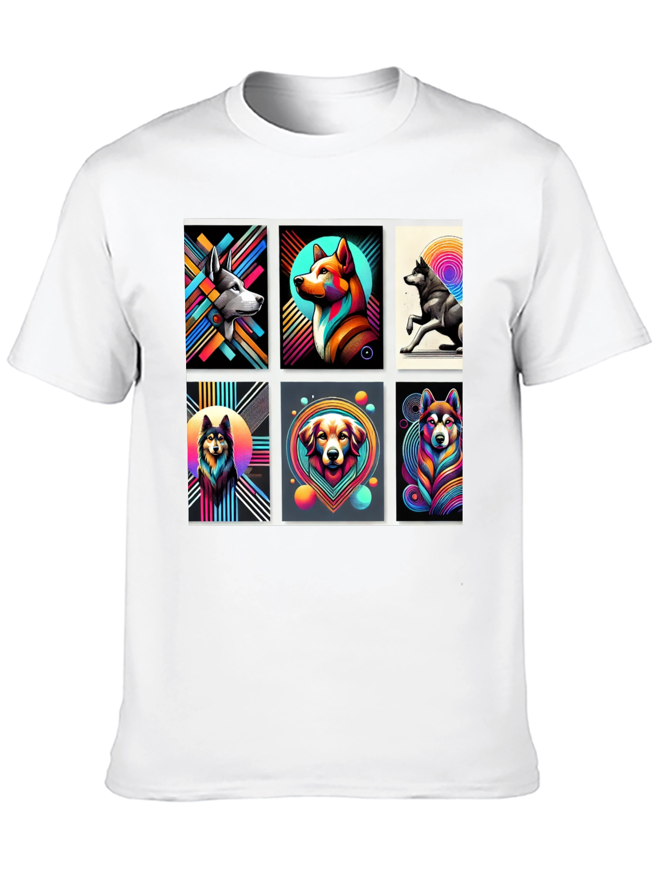 Colorful Dogs Graphic Tee