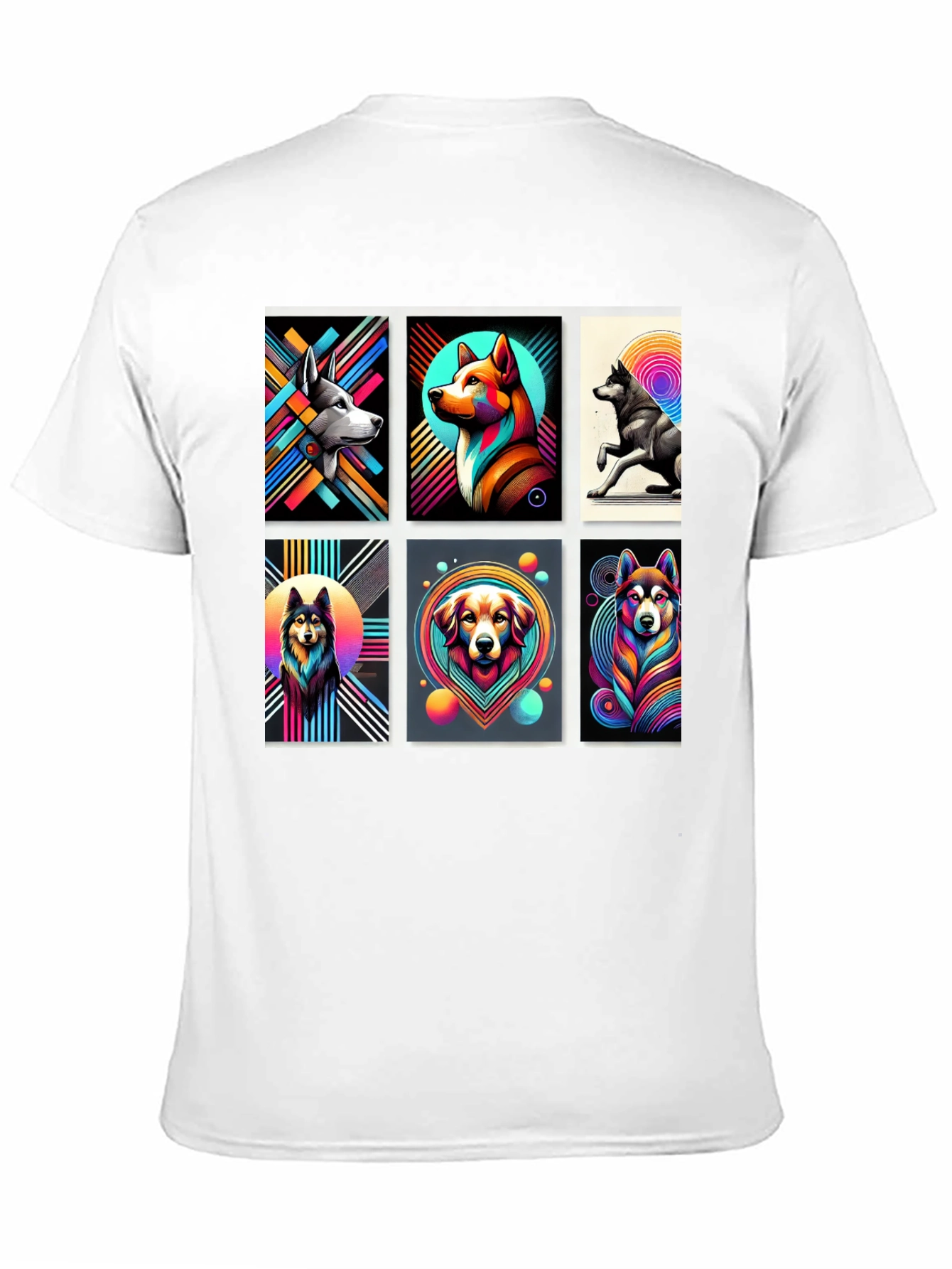 Colorful Dogs Graphic Tee