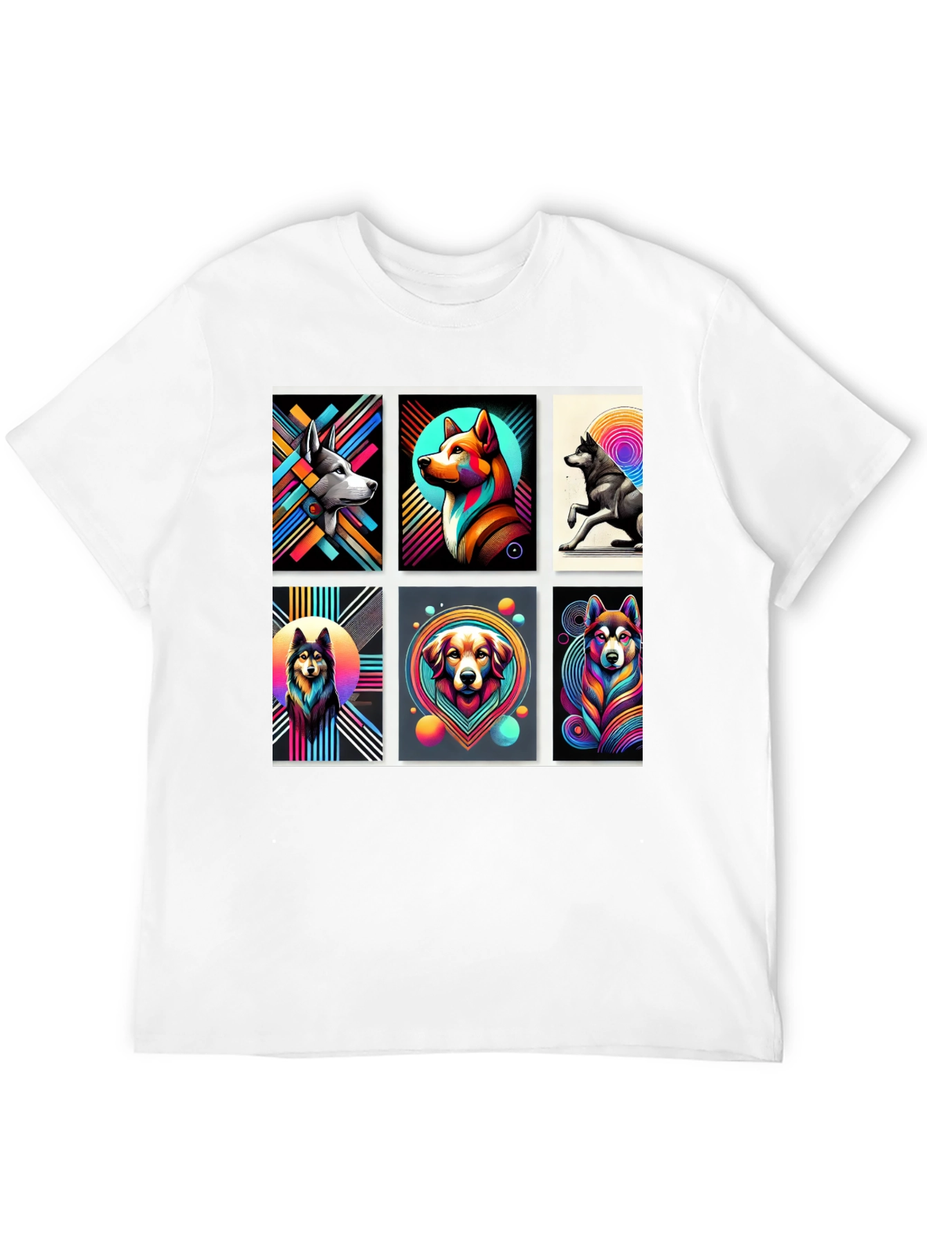 Colorful Dogs Graphic Tee