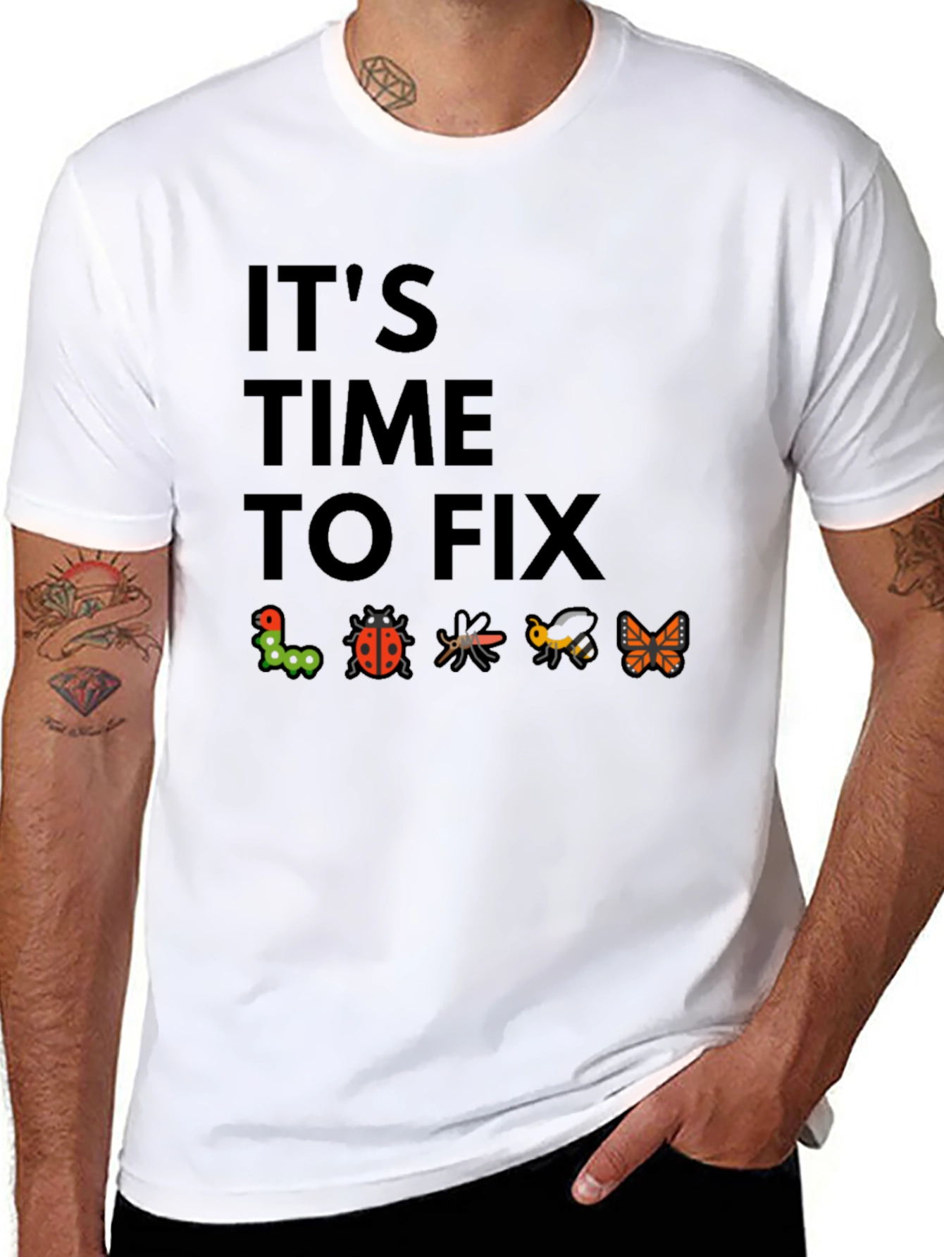 Its Time To Fix Bugs Black T-Shirt