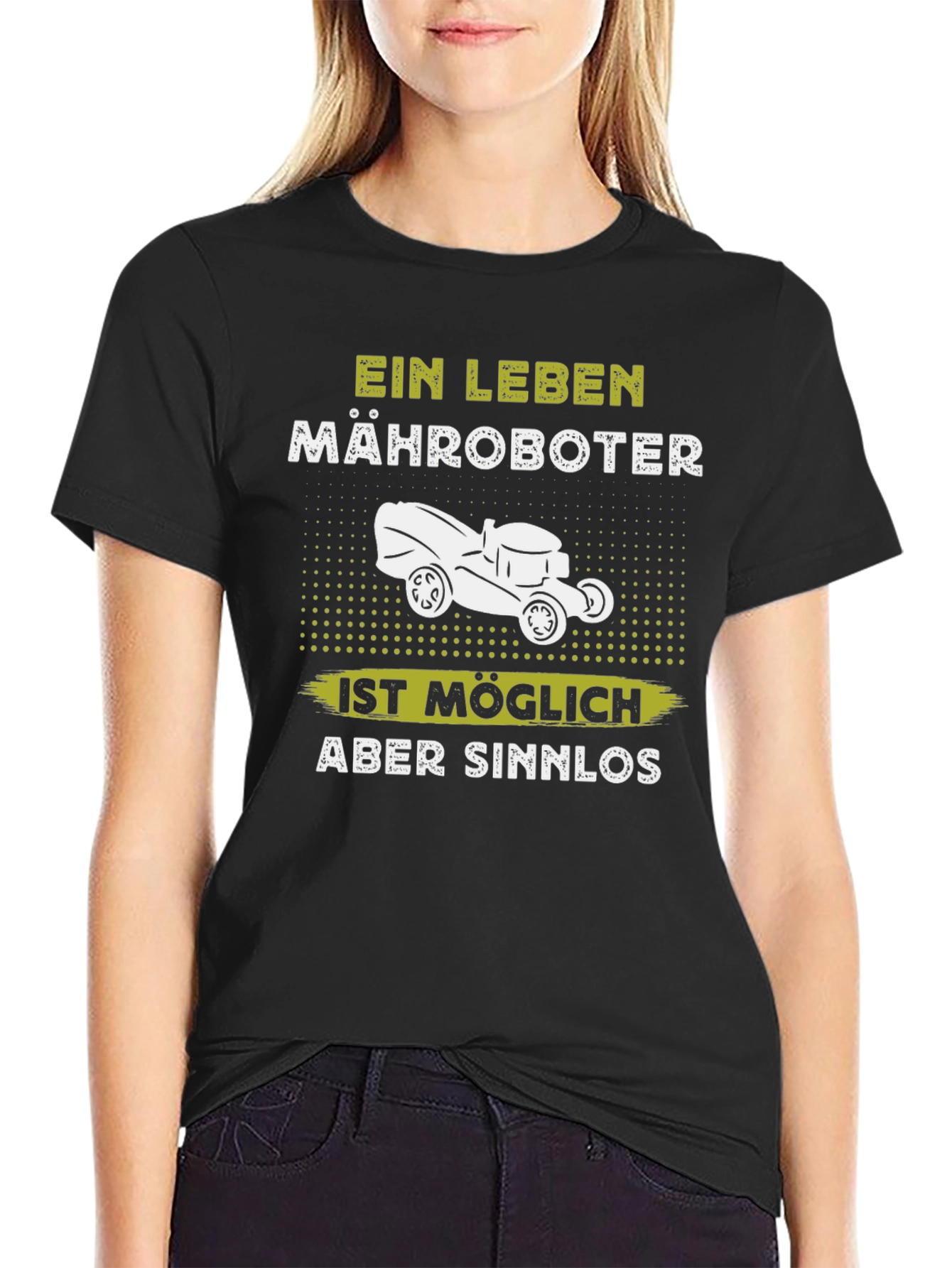 Ein Leben Mähroboter T-Shirt - Funny Lawn Mower Tee
