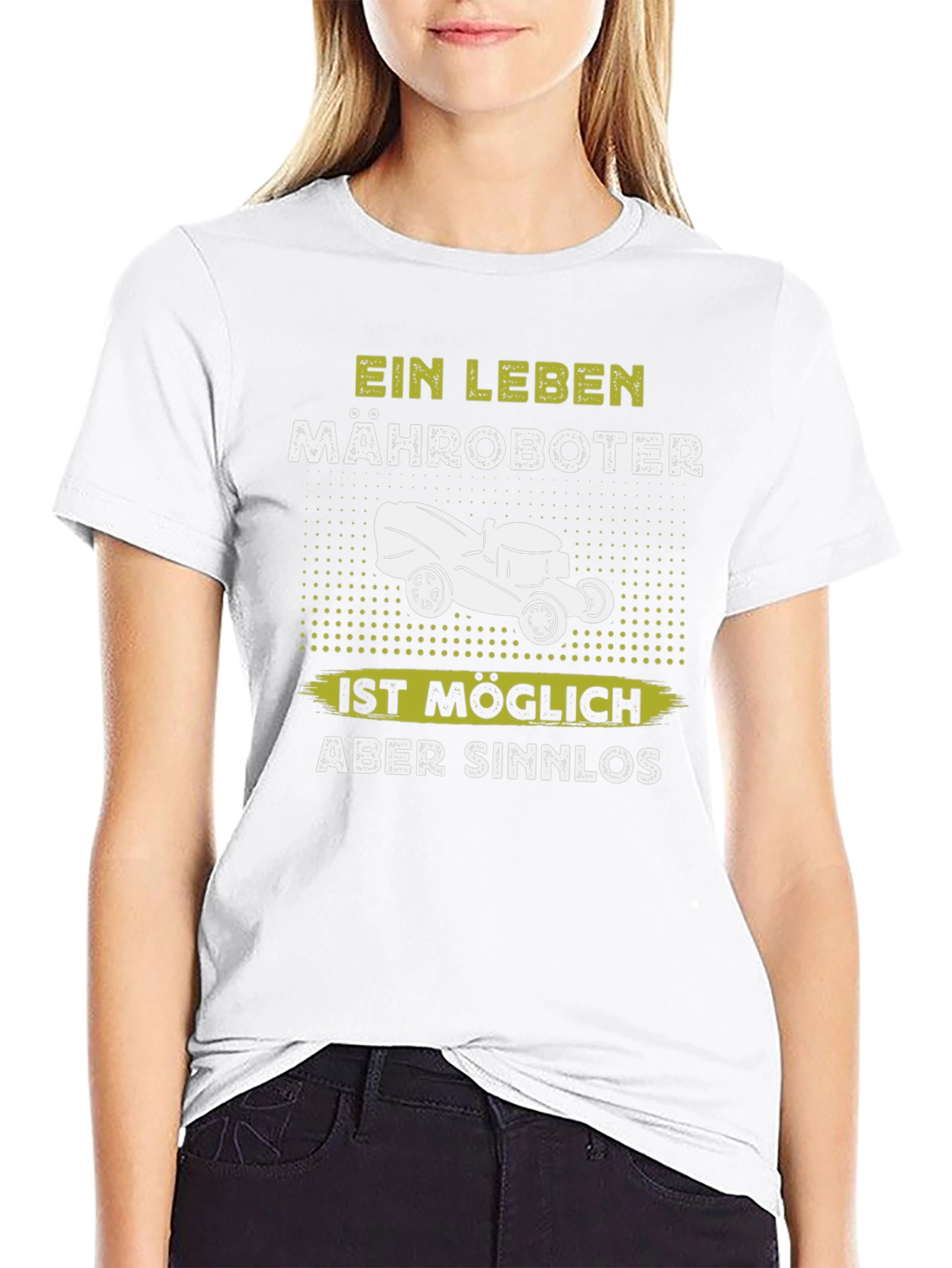 Ein Leben Mähroboter T-Shirt - Funny Lawn Mower Tee