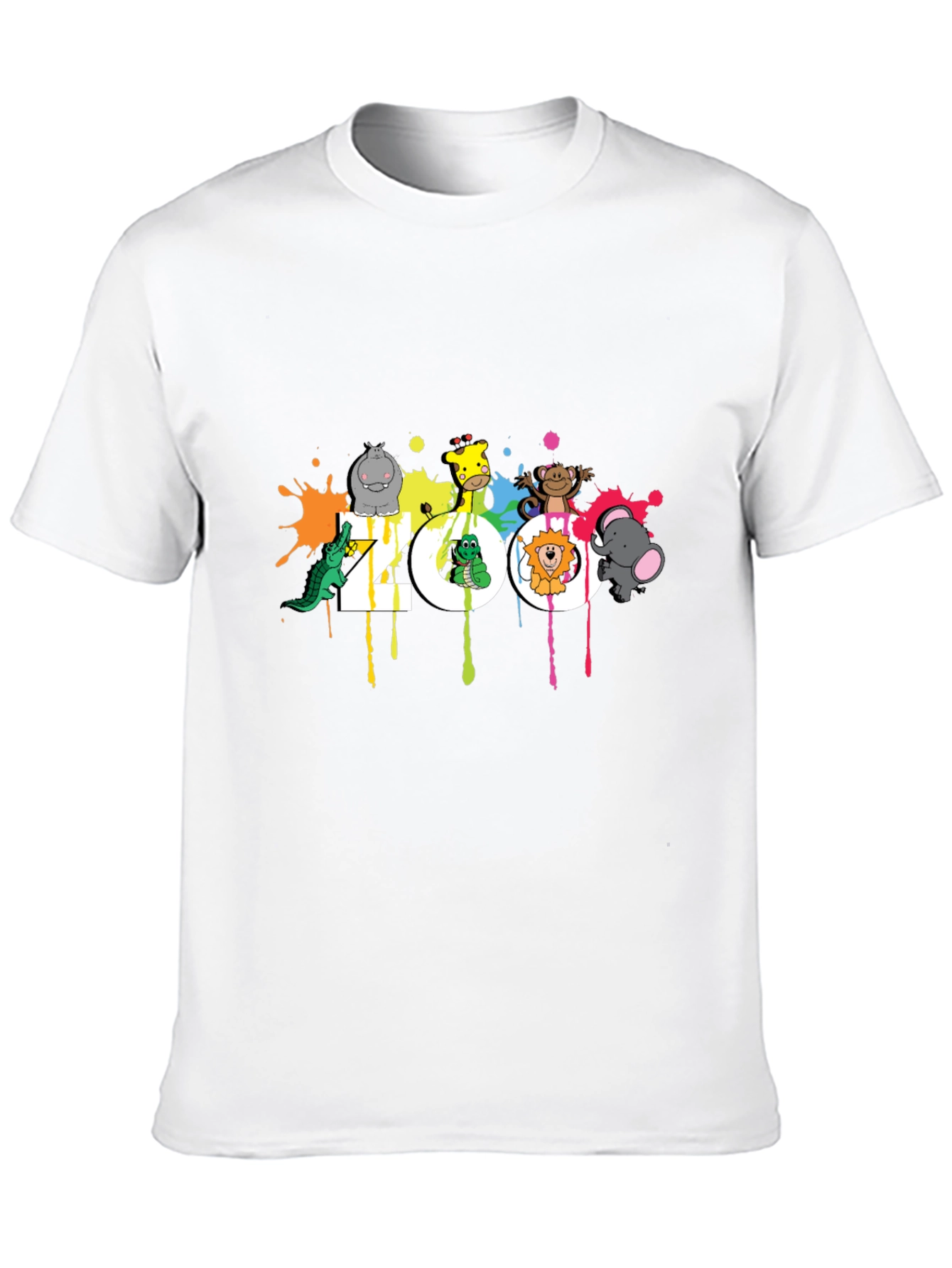 Zoo Animal Graphic Black T-Shirt