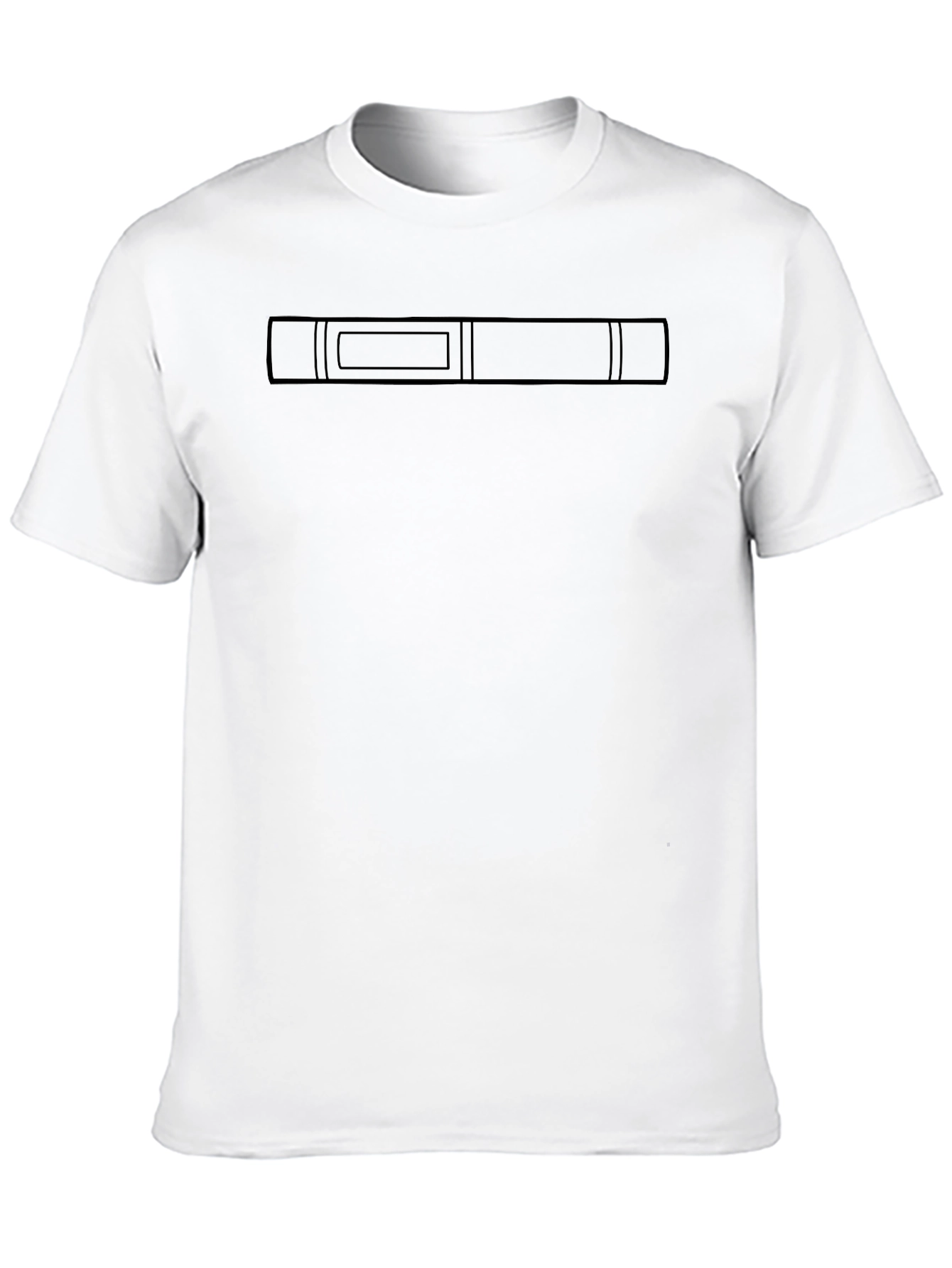 Minimalist Black T-Shirt with Graphic Detail