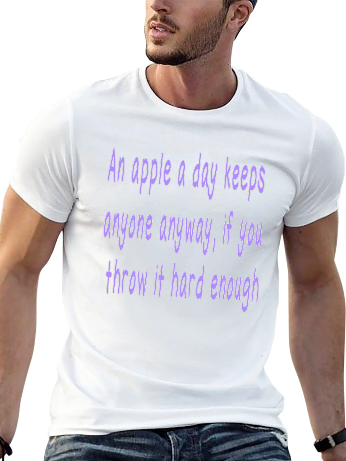 Humorous Apple T-Shirt: Keeps Anyone Away!