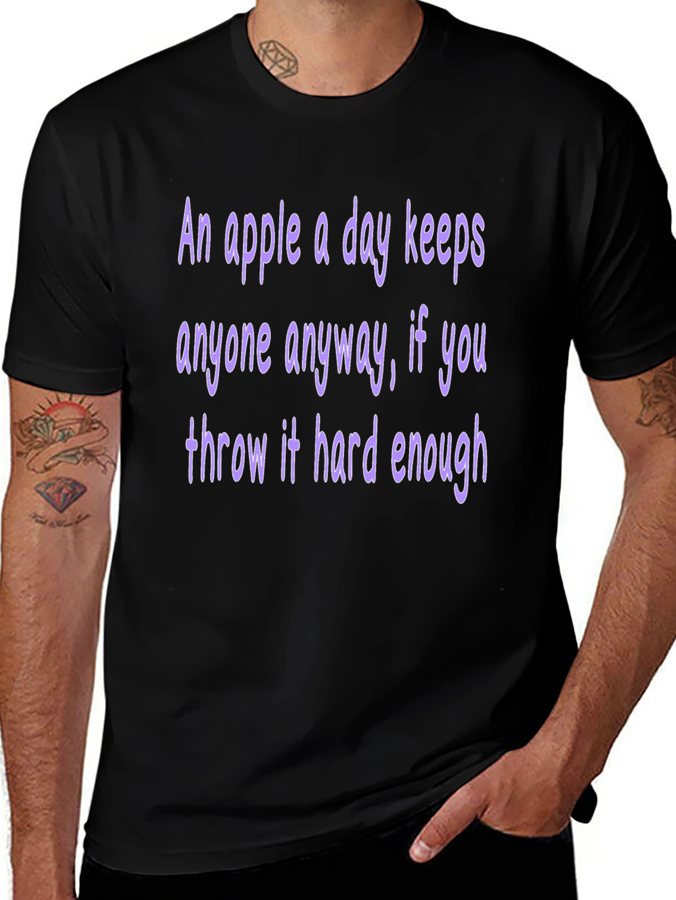 Humorous Apple T-Shirt: Keeps Anyone Away!
