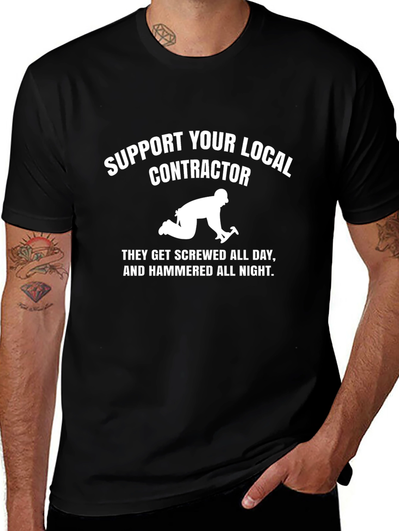 Support Your Local Contractor Graphic Tee