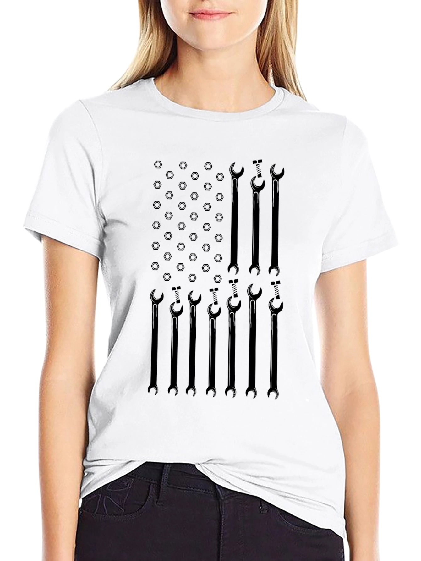 Mechanic American Flag Graphic Tee