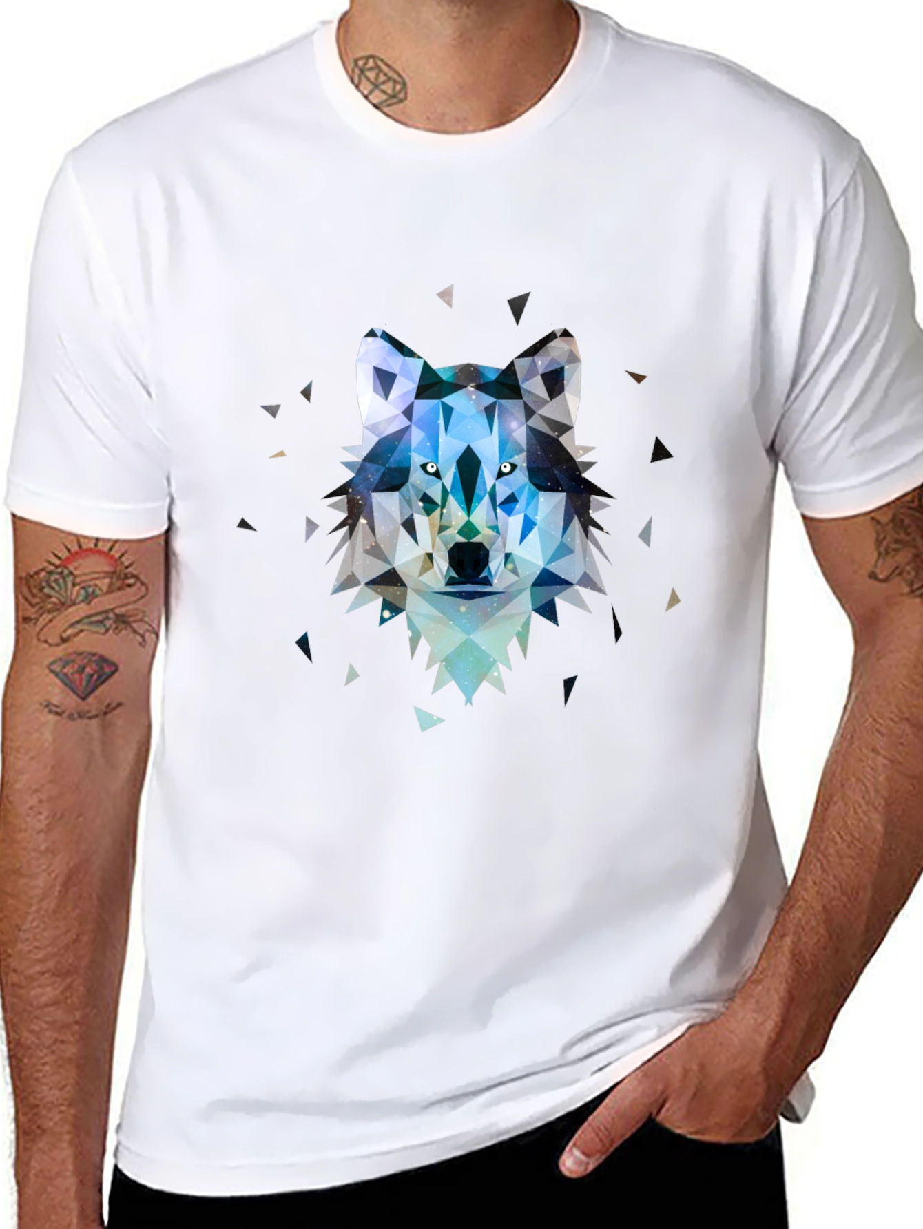 Geometric Wolf Graphic Tee