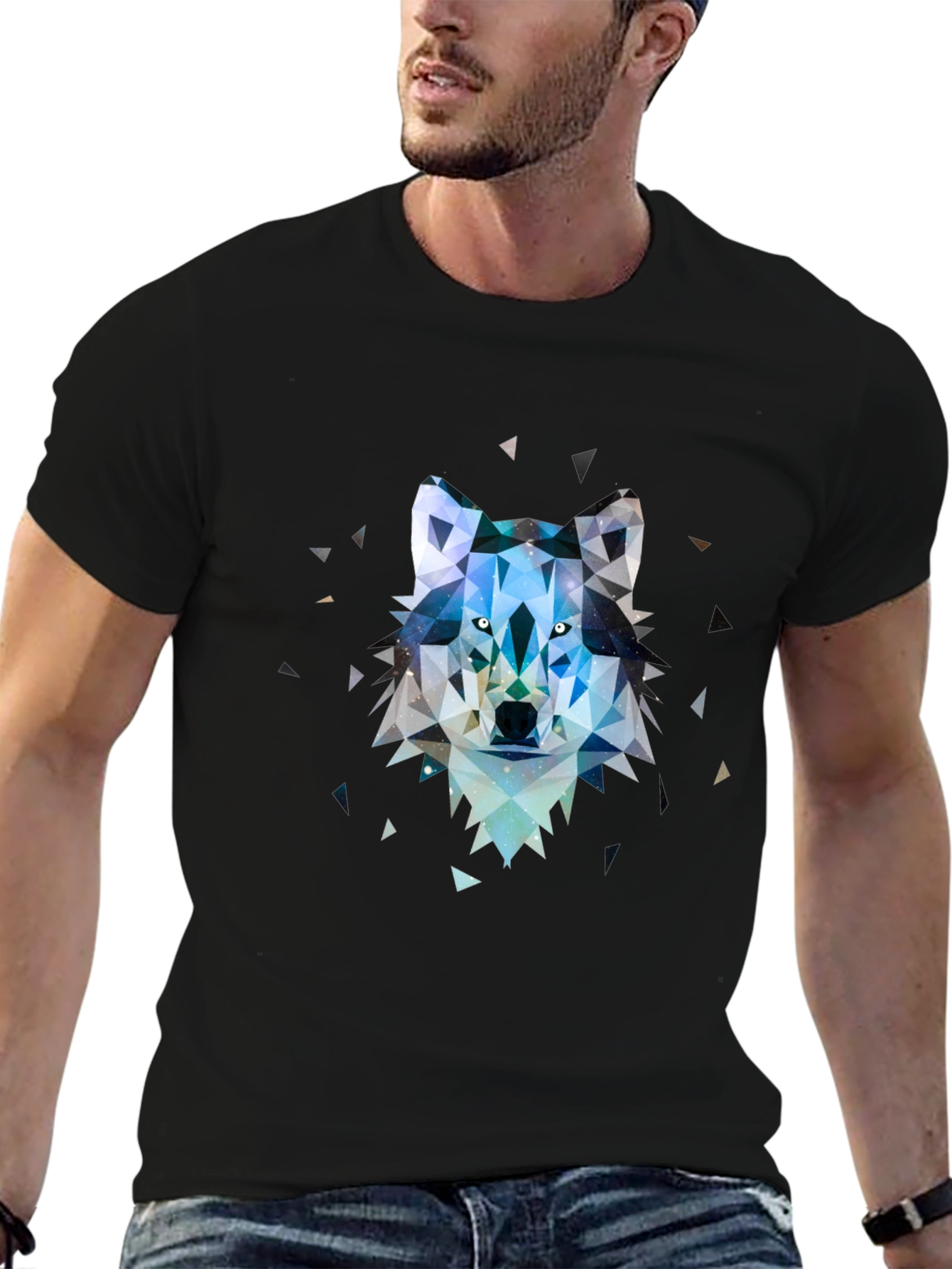 Geometric Wolf Graphic Tee