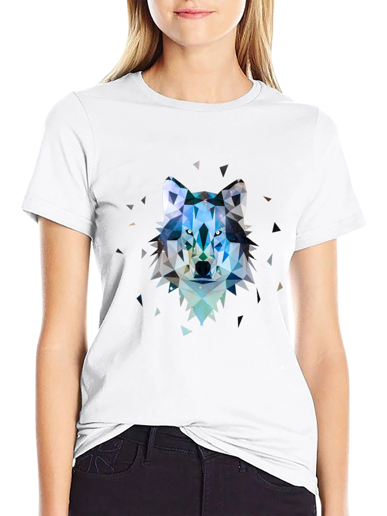 Geometric Wolf Graphic Tee