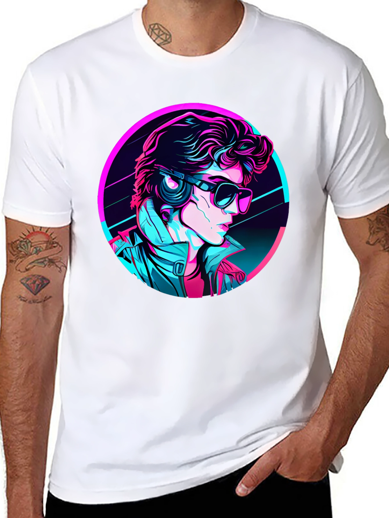 Retro Synthwave Graphic Tee - Black