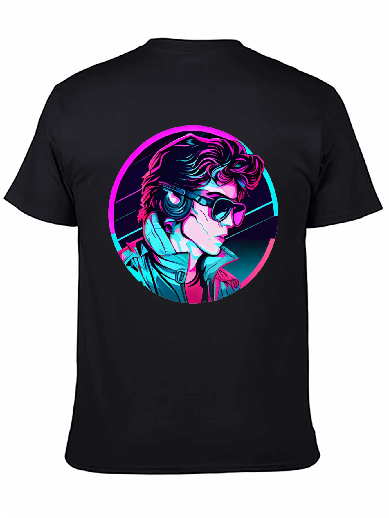 Retro Synthwave Graphic Tee - Black