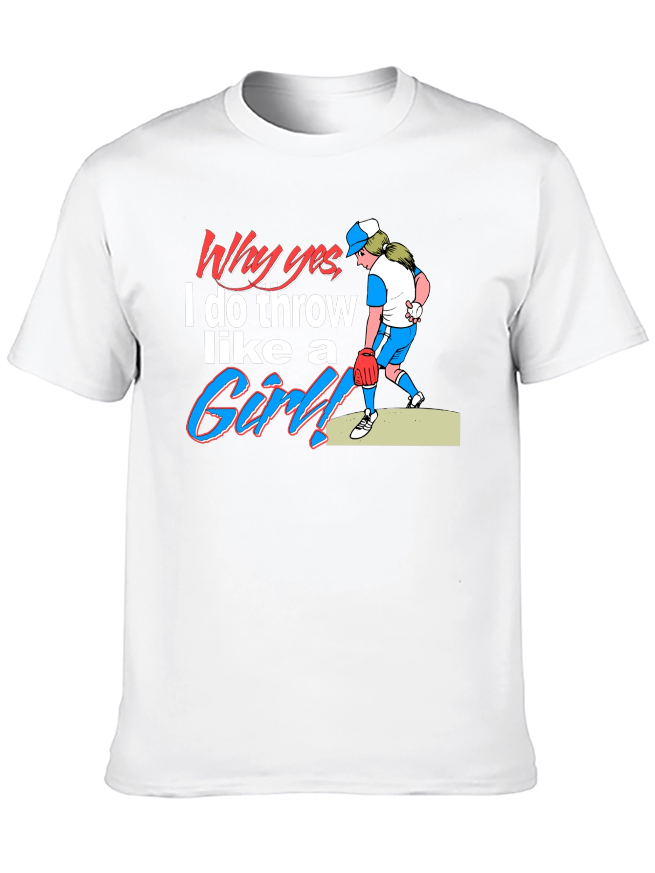 Funny Throw Like a Girl Graphic Tee