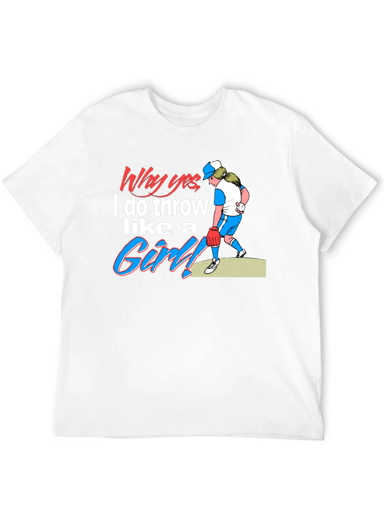 Funny Throw Like a Girl Graphic Tee