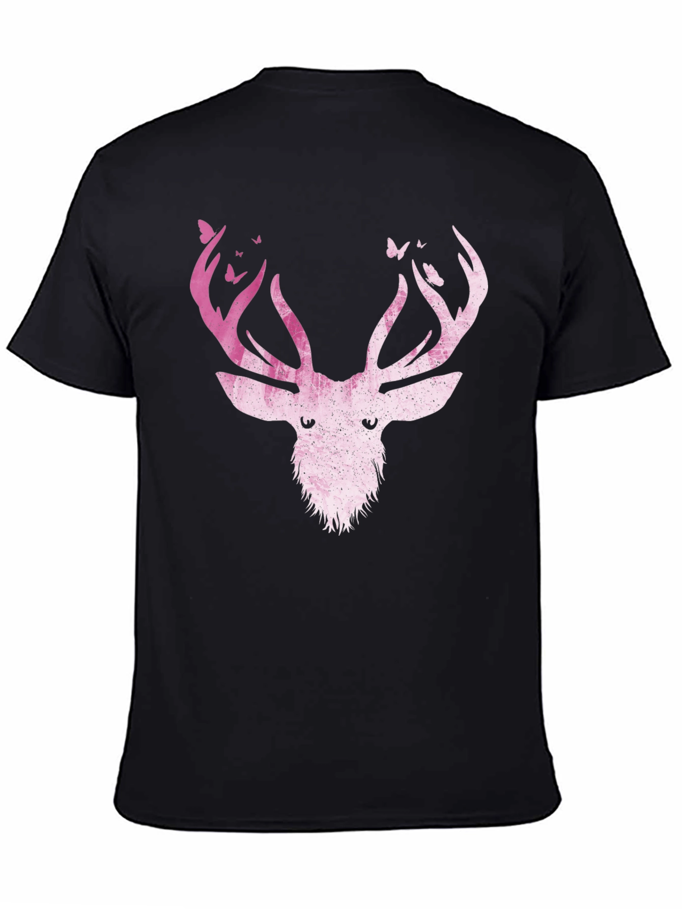 Deer Antler Butterfly Graphic T-Shirt