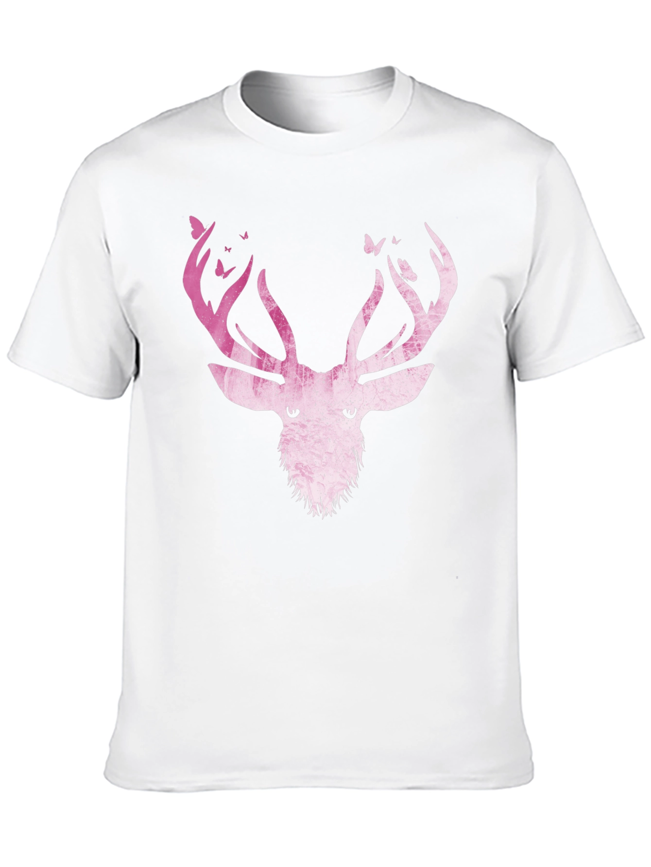 Deer Antler Butterfly Graphic T-Shirt