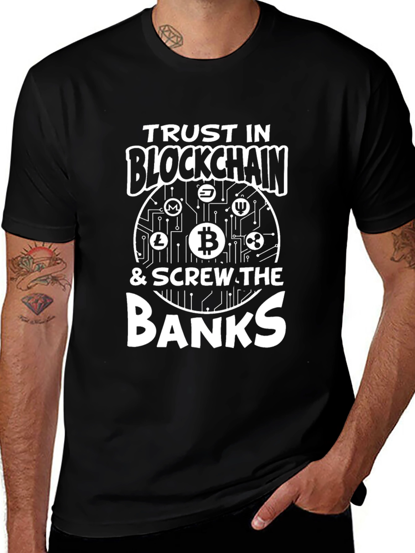 Trust Blockchain Crypto Bitcoin T-Shirt