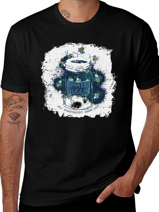 Fireflies in Jar Graphic T-Shirt - Black