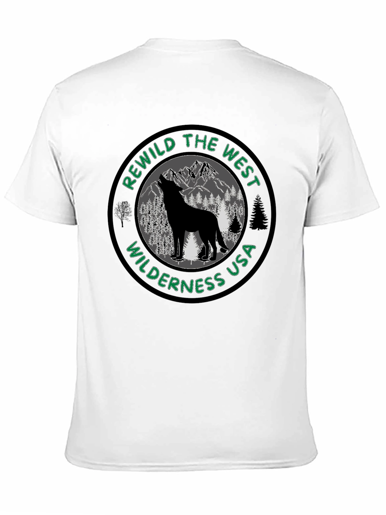 Rewild the West Wilderness USA Black T-Shirt