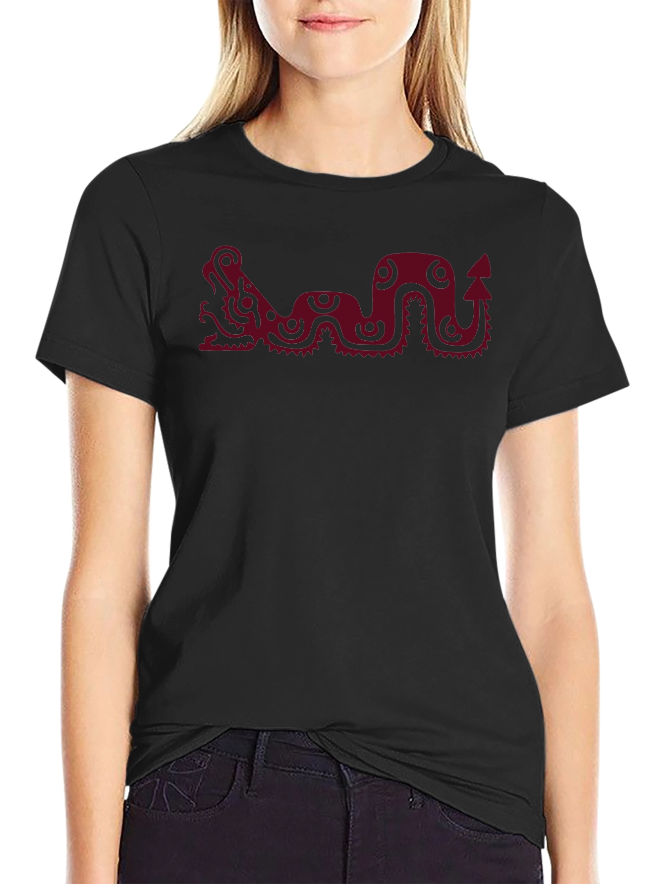 Aztec Dragon Graphic Tee - Stylish Cotton T-Shirt