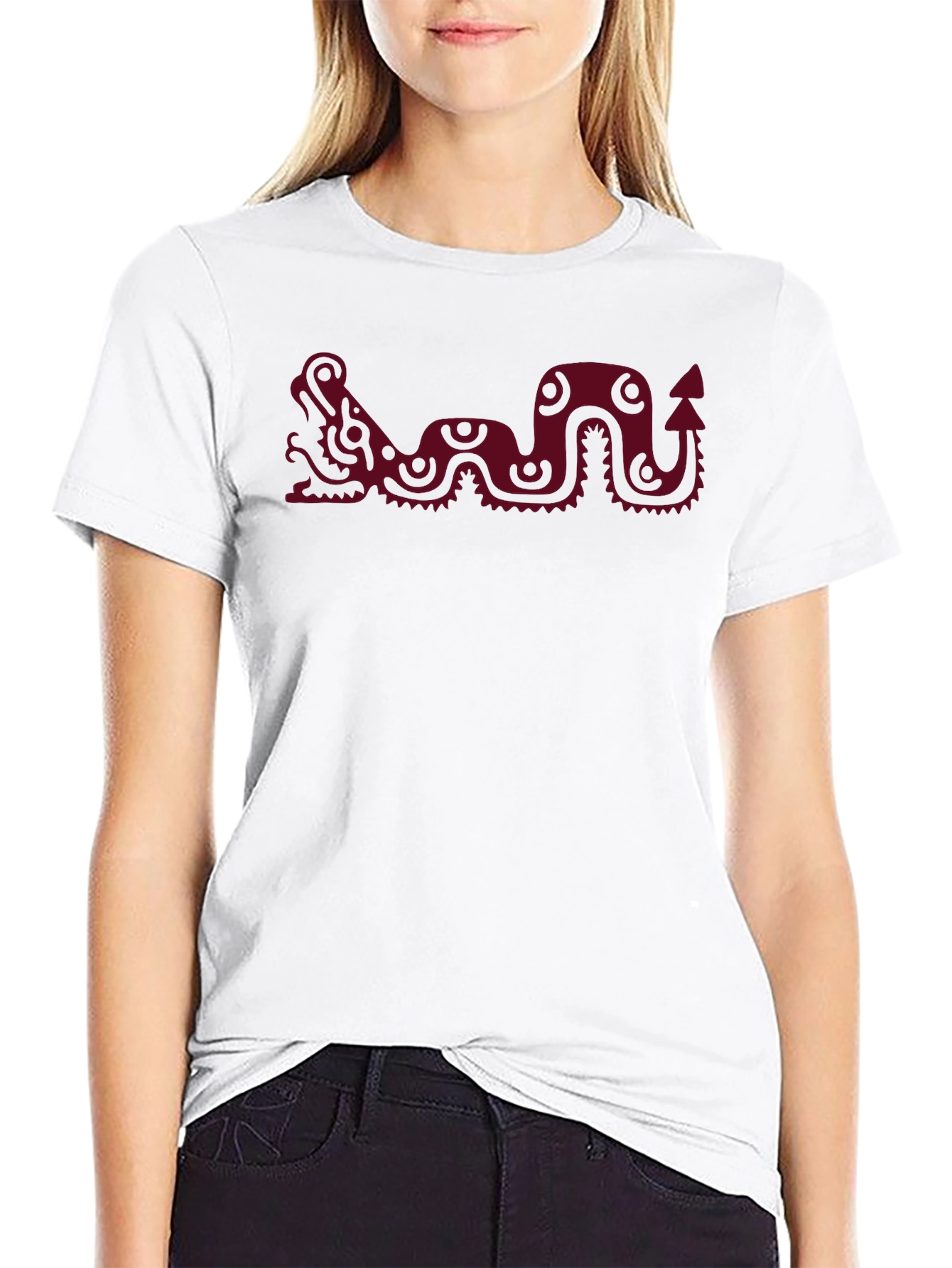 Aztec Dragon Graphic Tee - Stylish Cotton T-Shirt