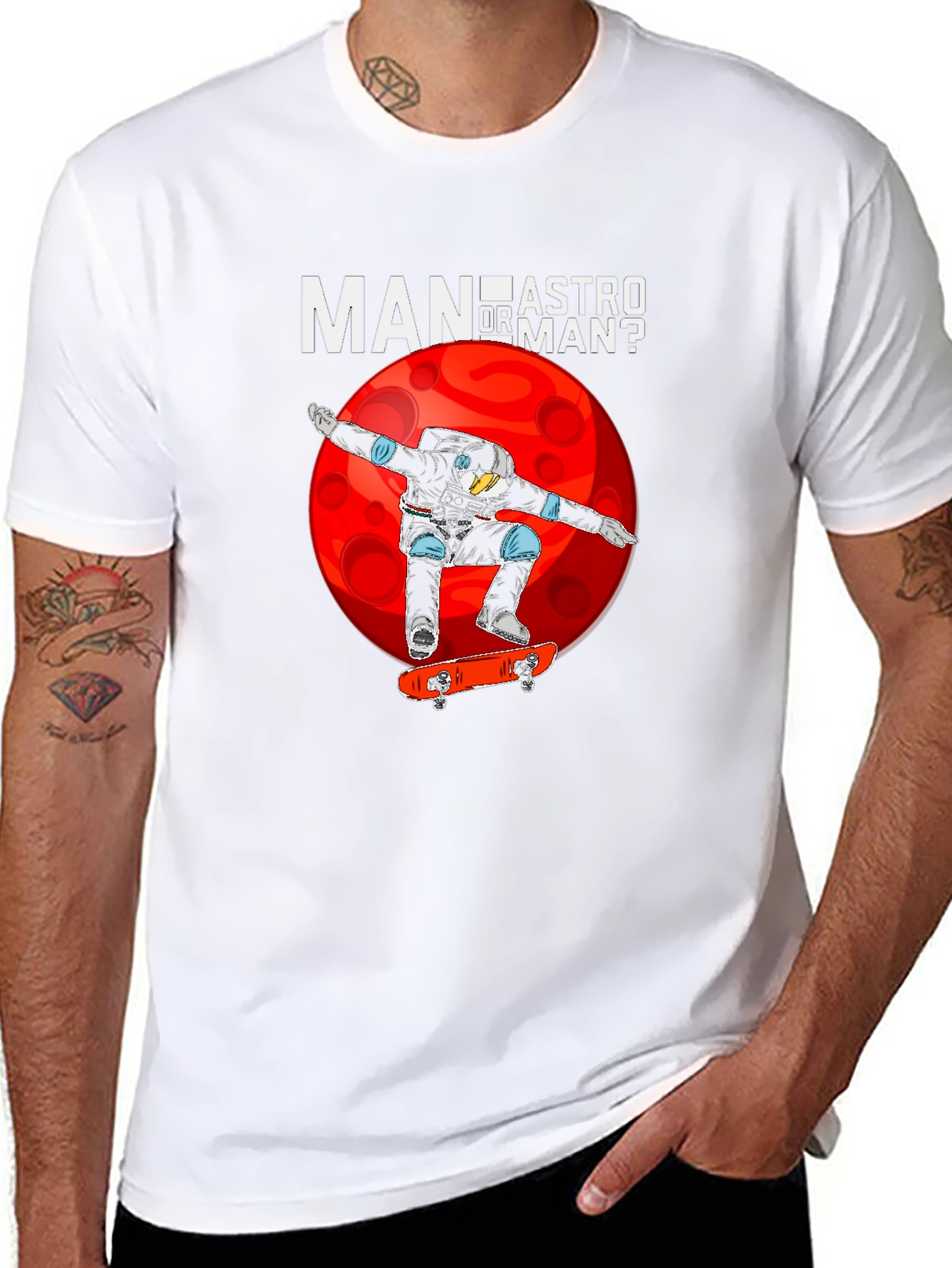 Man or Astro Man? Black T-Shirt