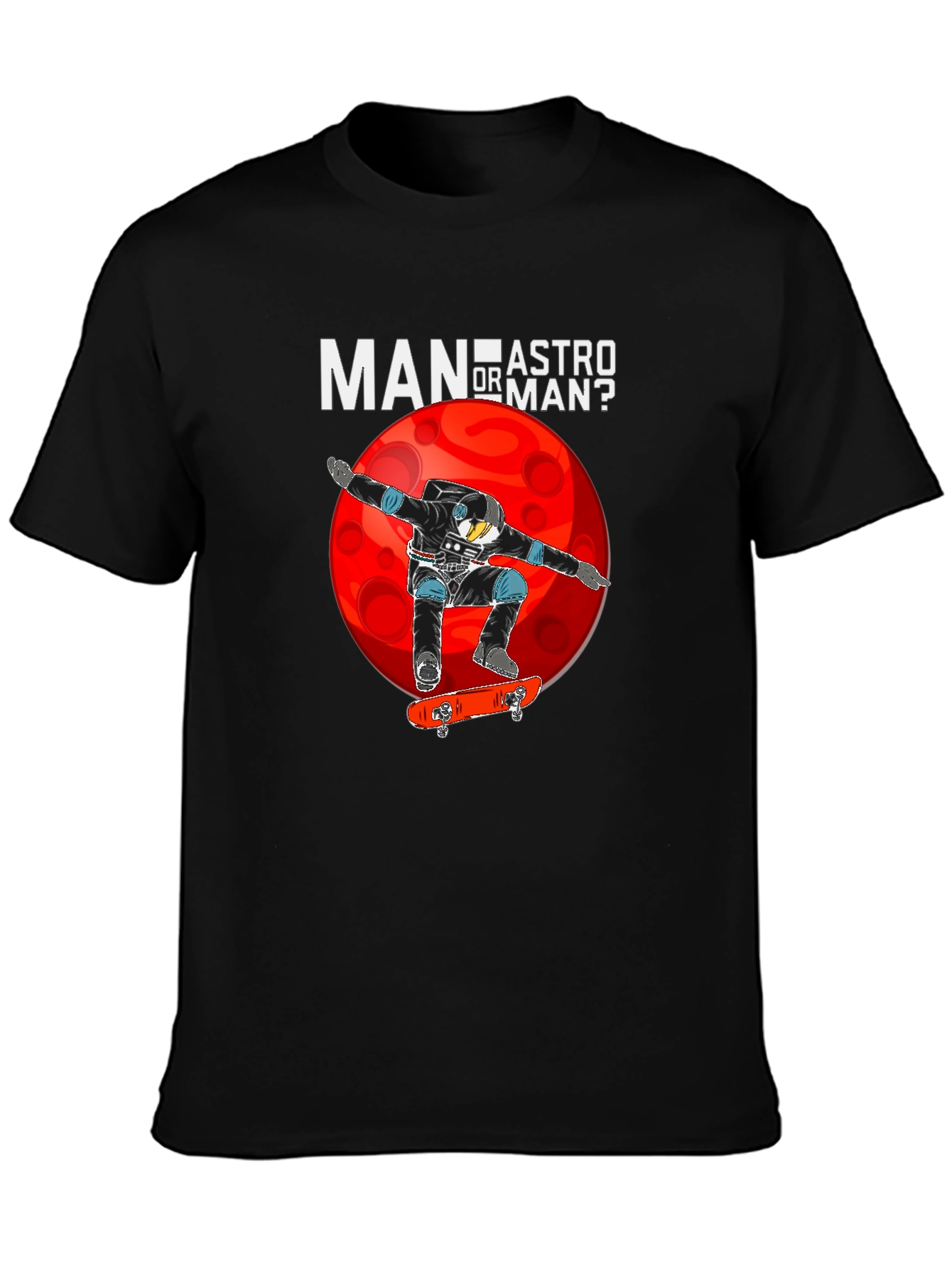 Man or Astro Man? Black T-Shirt