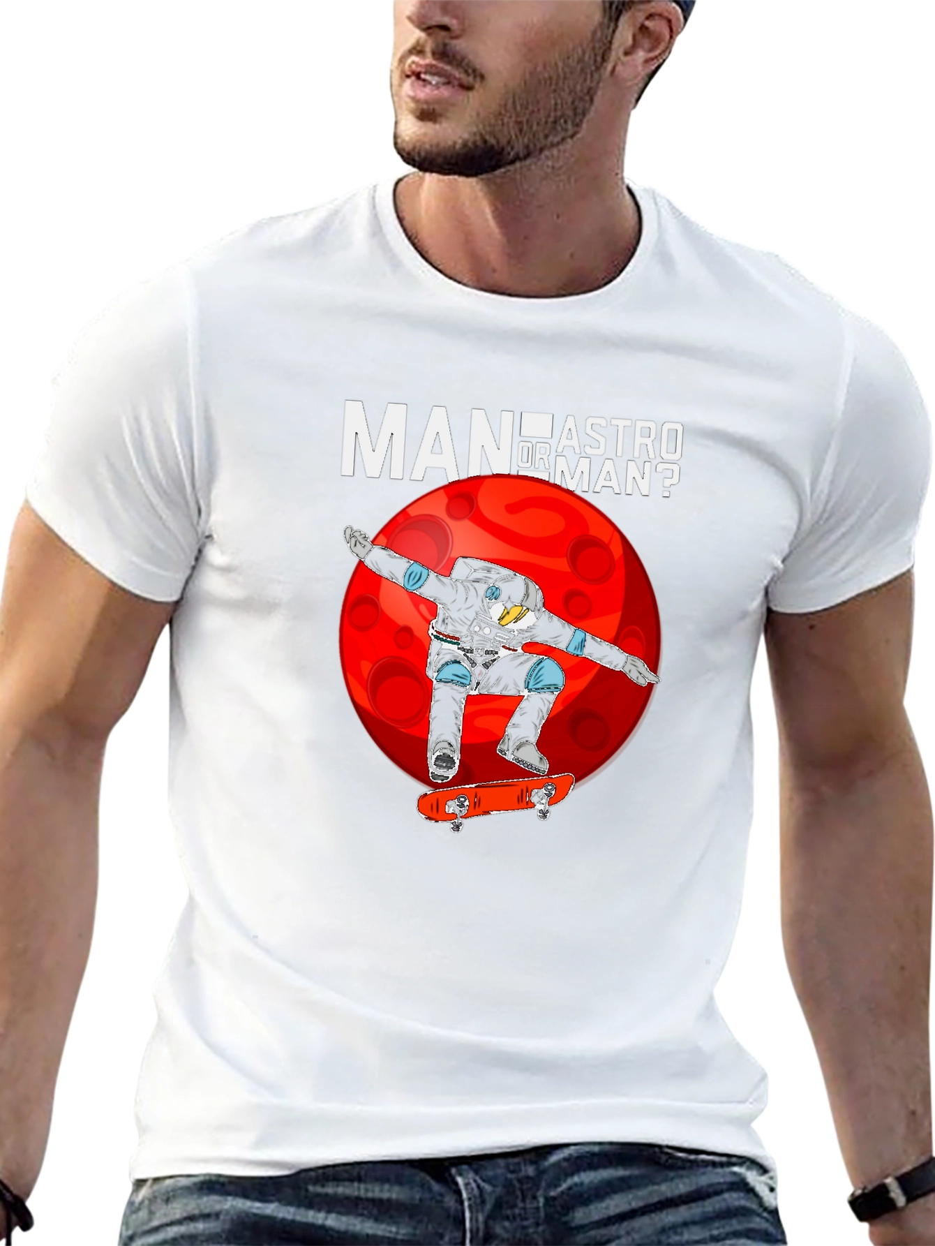 Man or Astro Man? Black T-Shirt