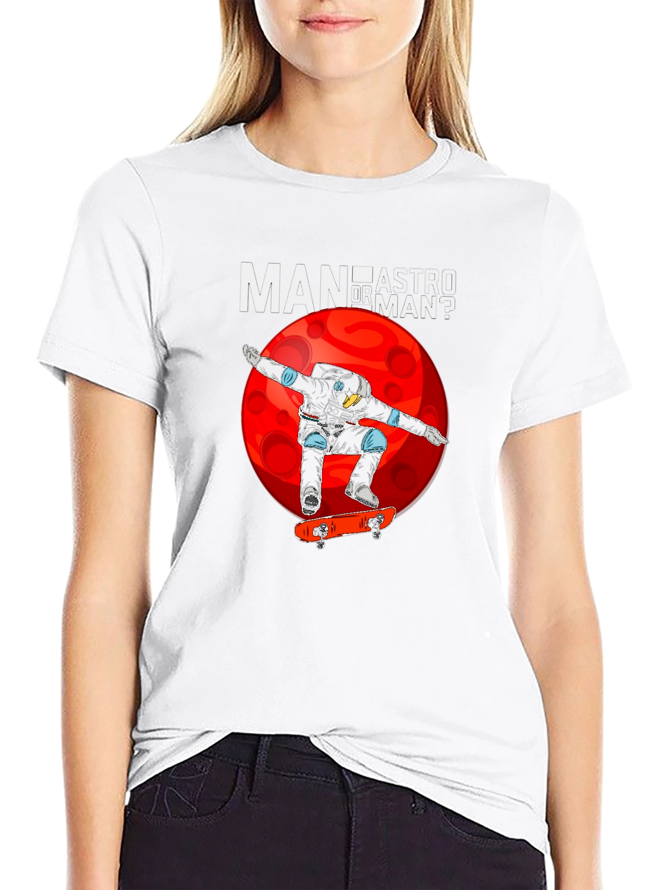 Man or Astro Man? Black T-Shirt