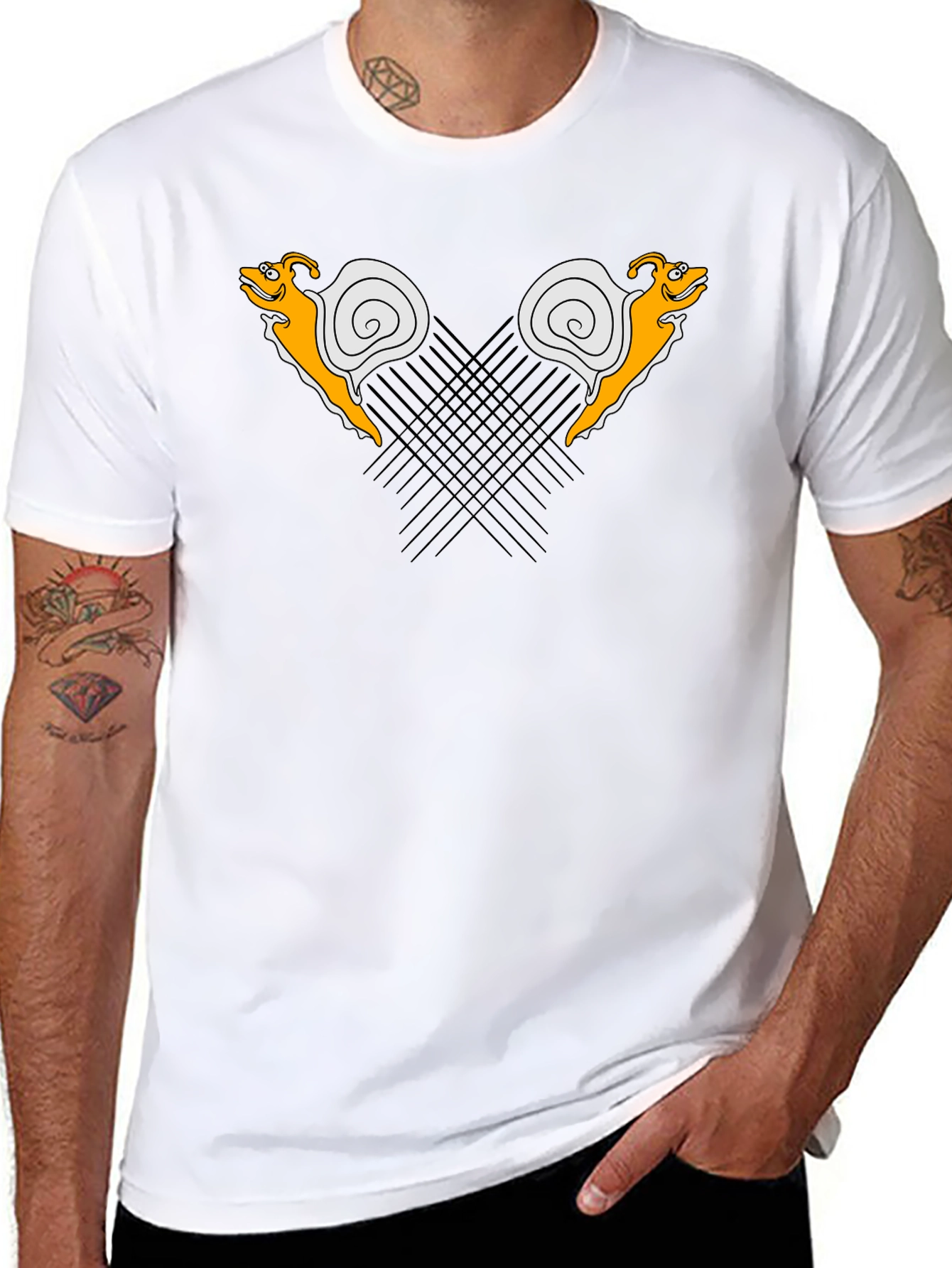 Fun Snail Graphic Tee - Black Casual T-Shirt