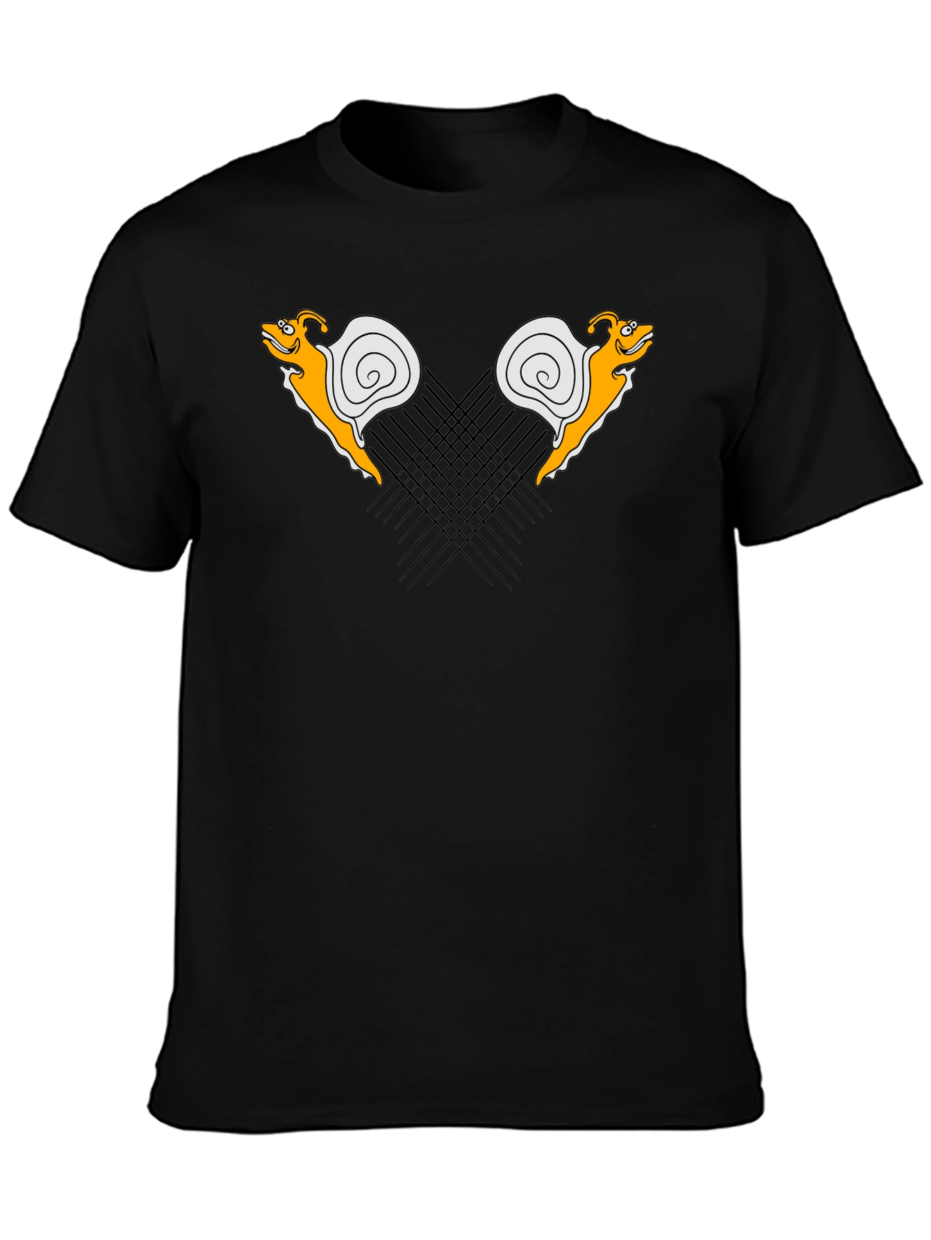 Fun Snail Graphic Tee - Black Casual T-Shirt