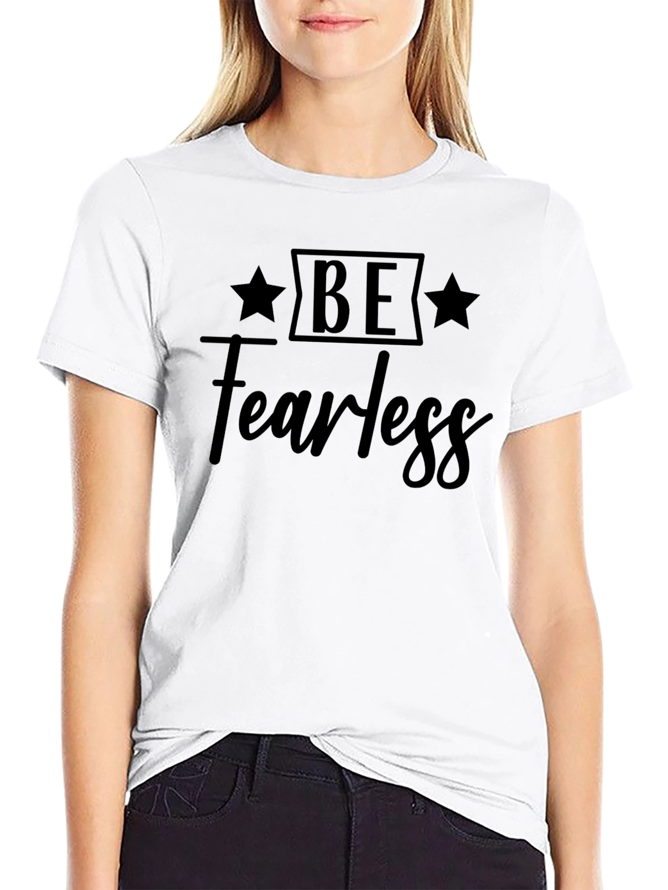 Be Fearless Graphic Tee - Stylish Black T-Shirt