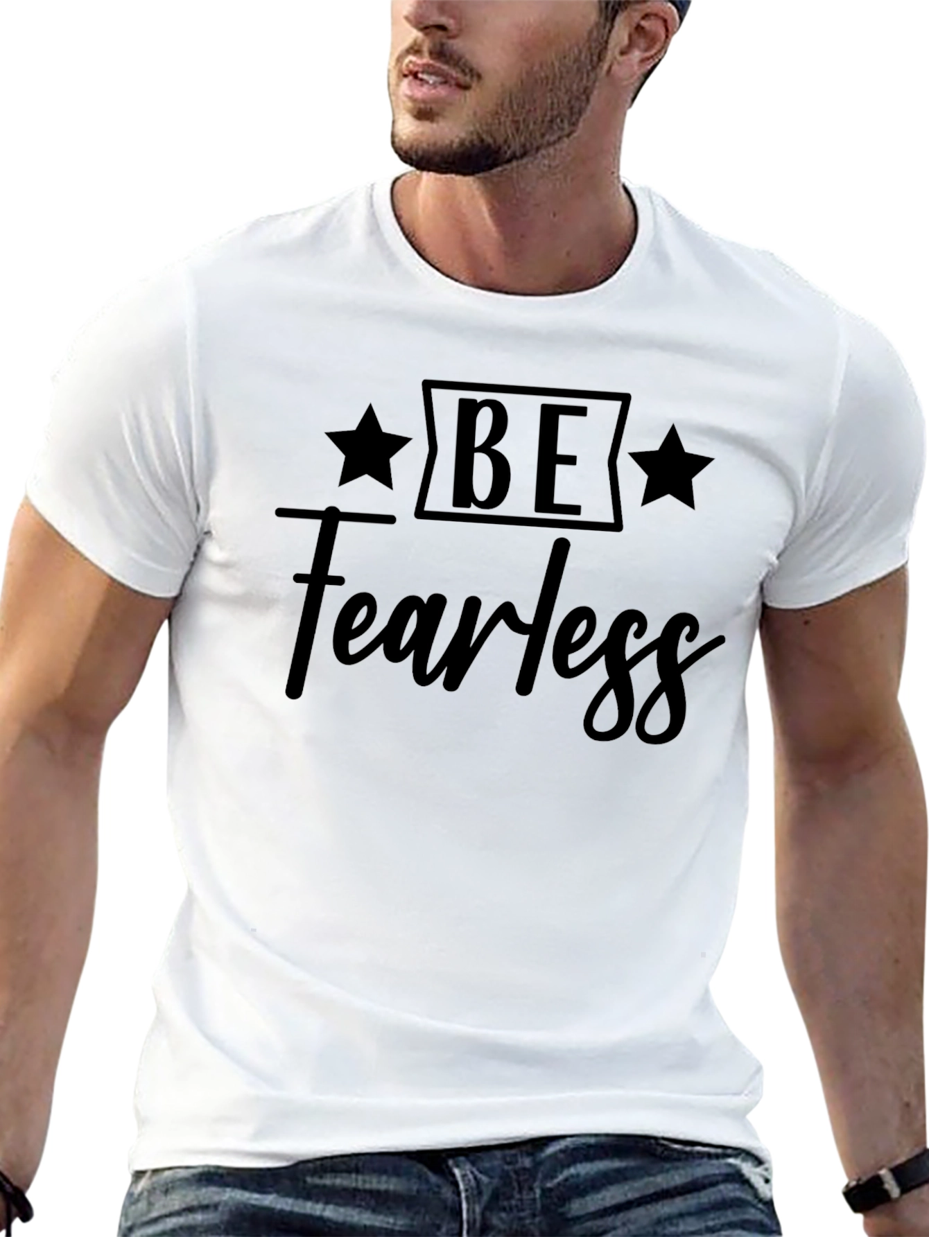 Be Fearless Graphic Tee - Stylish Black T-Shirt