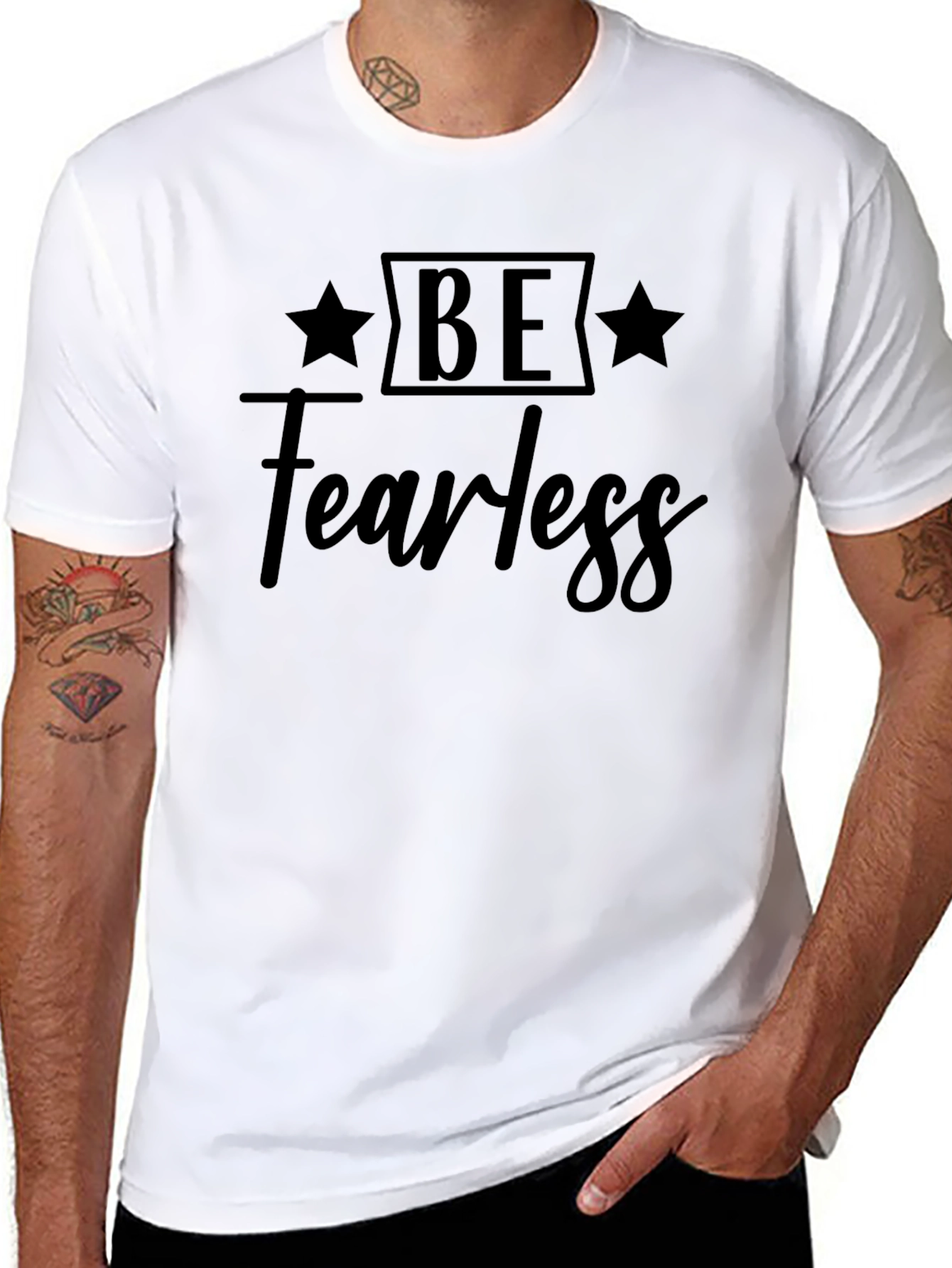 Be Fearless Graphic Tee - Stylish Black T-Shirt